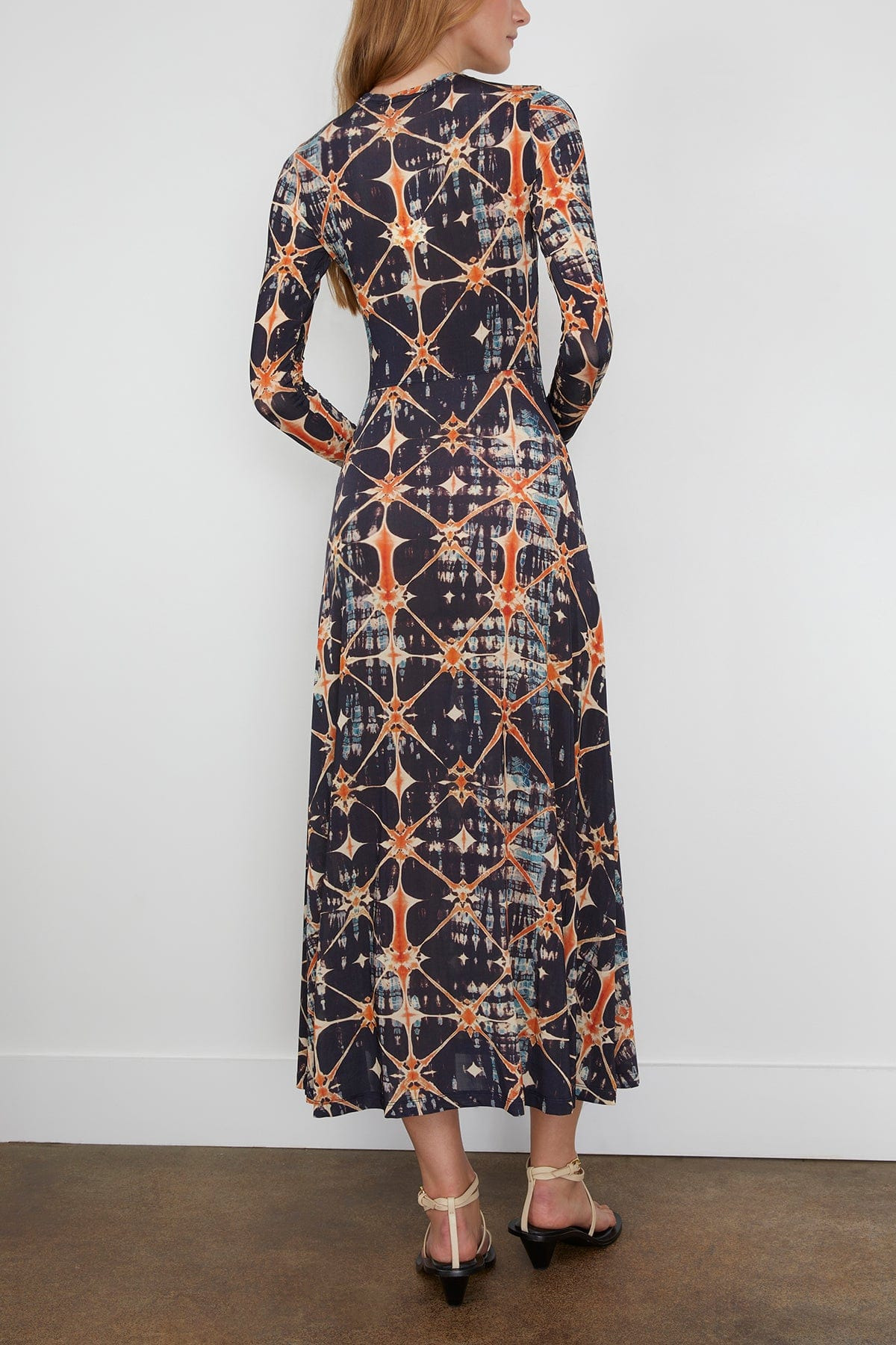 Naia Long Sleeve Ruched Midi Dress in Phoenix - 4