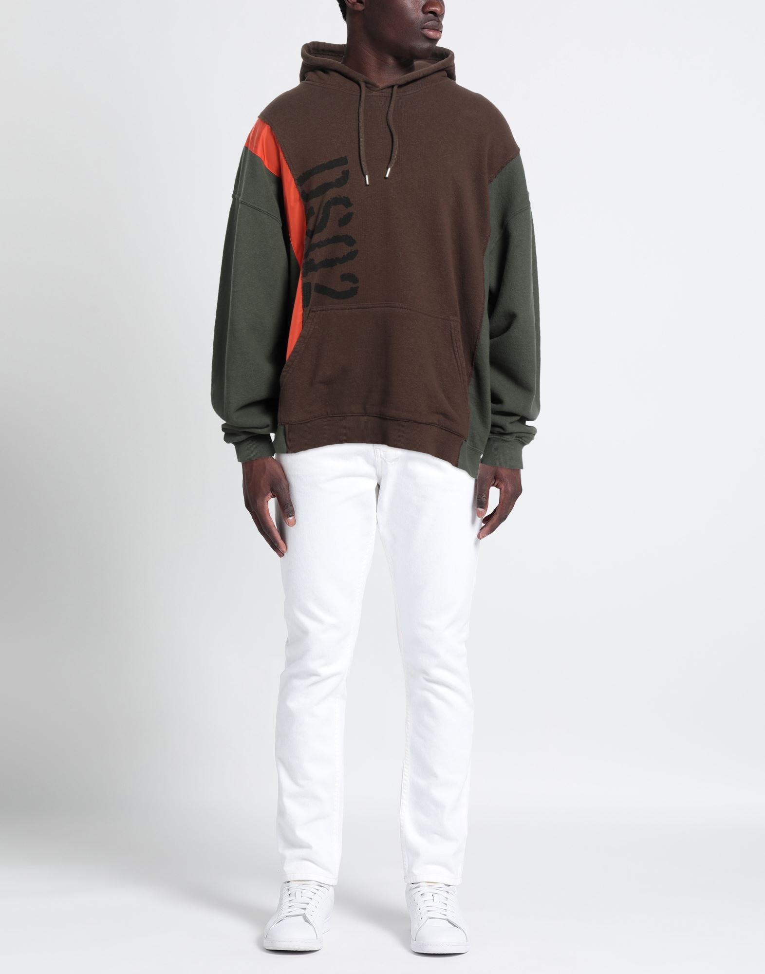 Brown Men's Hooded Sweatshirt - 2