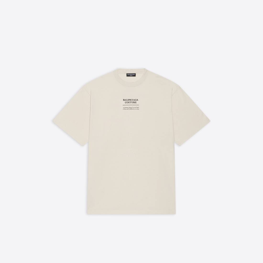 Men's Couture Boxy T-shirt in Beige - 1