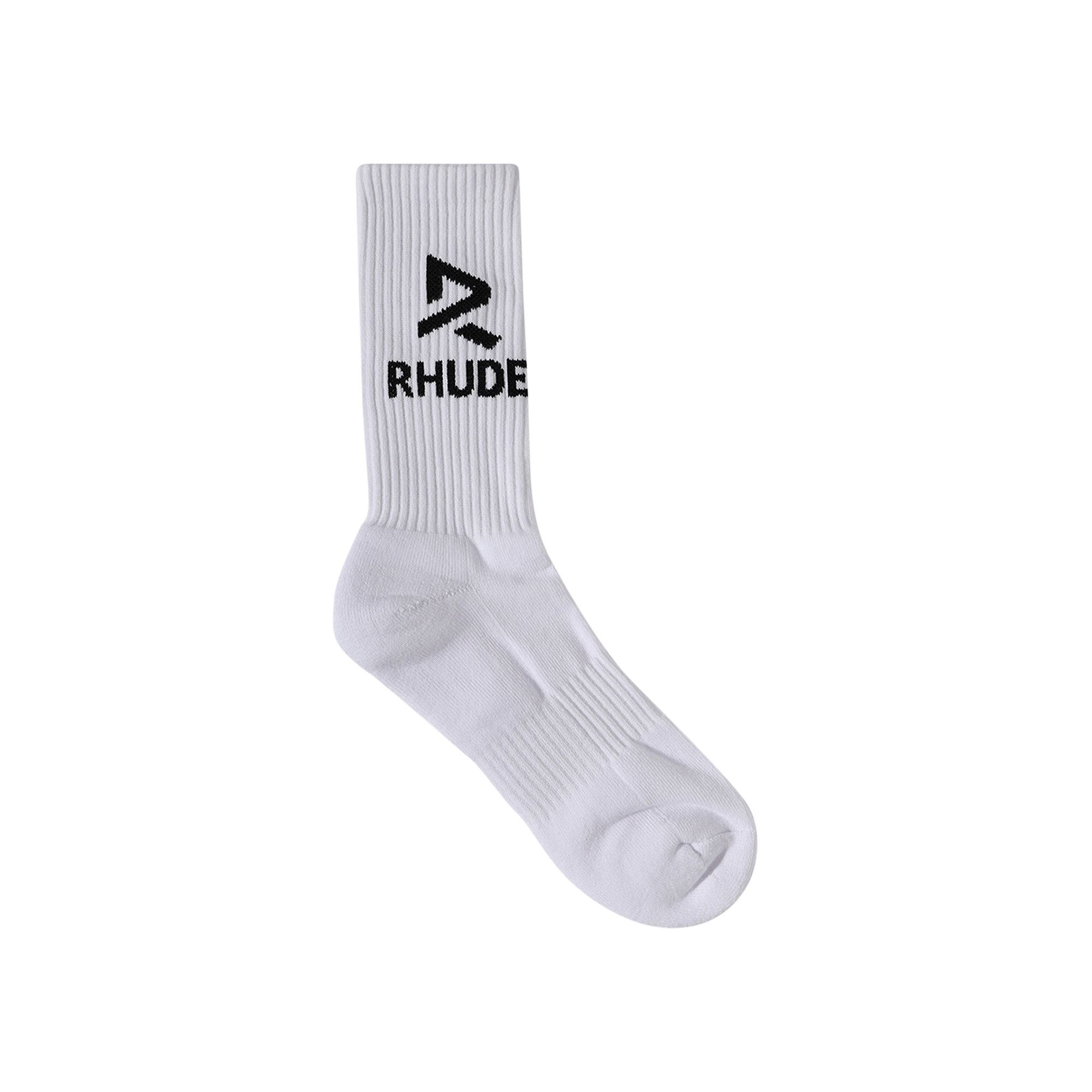 Rhude Trophy Racing Sock 'White/Black' - 1