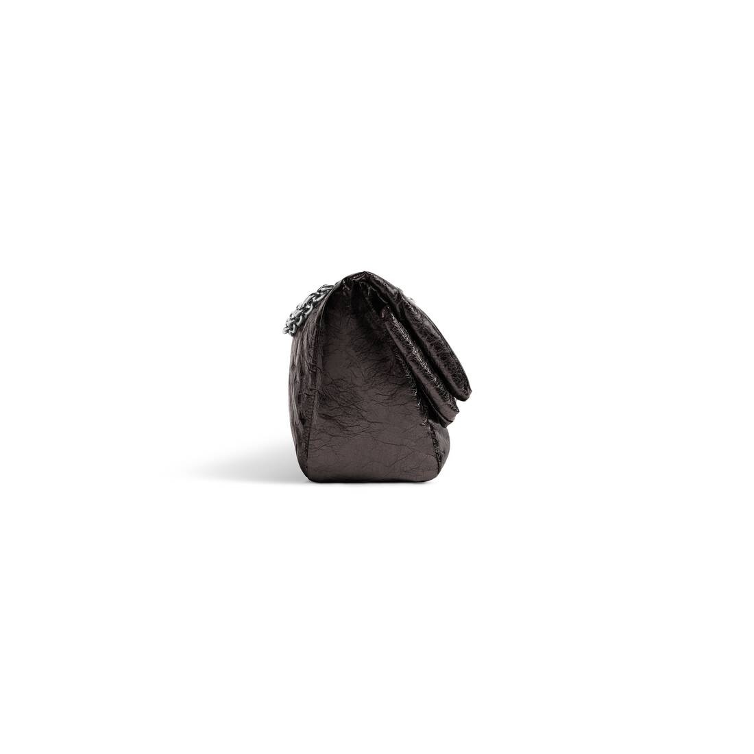 Women's Monaco Small Chain Bag Metallized in Dark Grey - 5