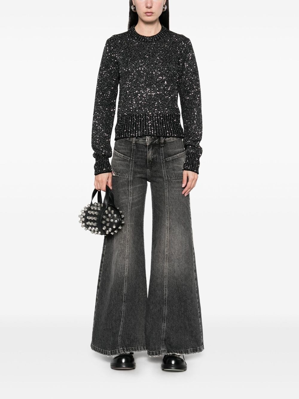Sequined wool blend jumper - 2