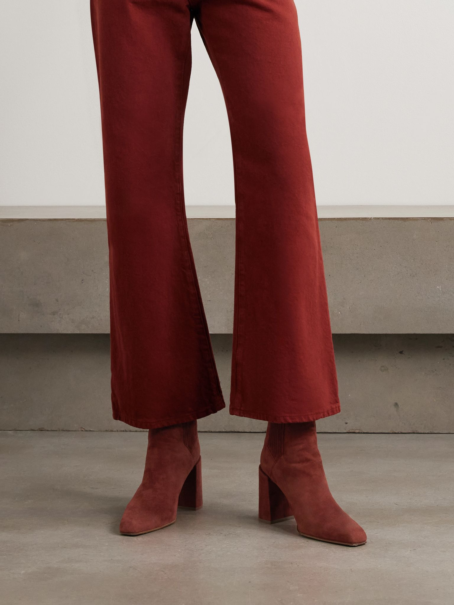 Luke suede ankle boots Claret - 2