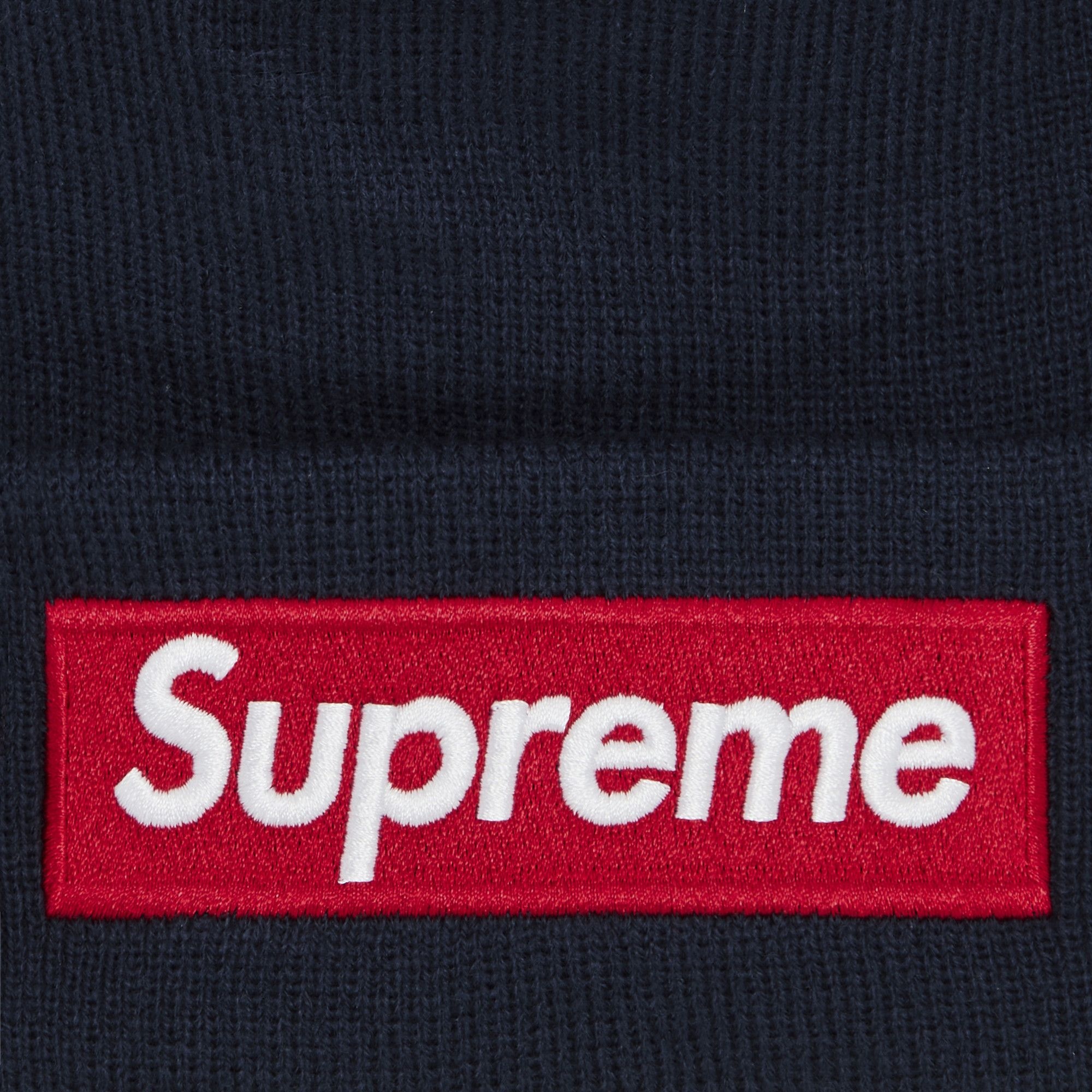 Supreme x New Era Box Logo Beanie 'Navy' - 3