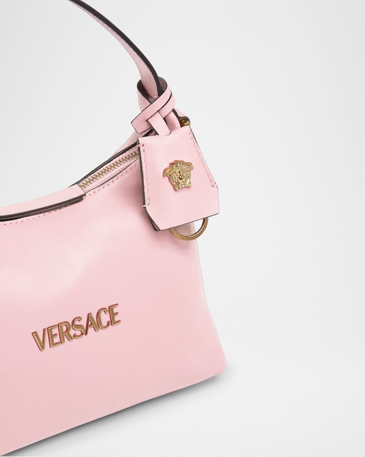Versace Tag Zip Leather Crossbody Bag - 5
