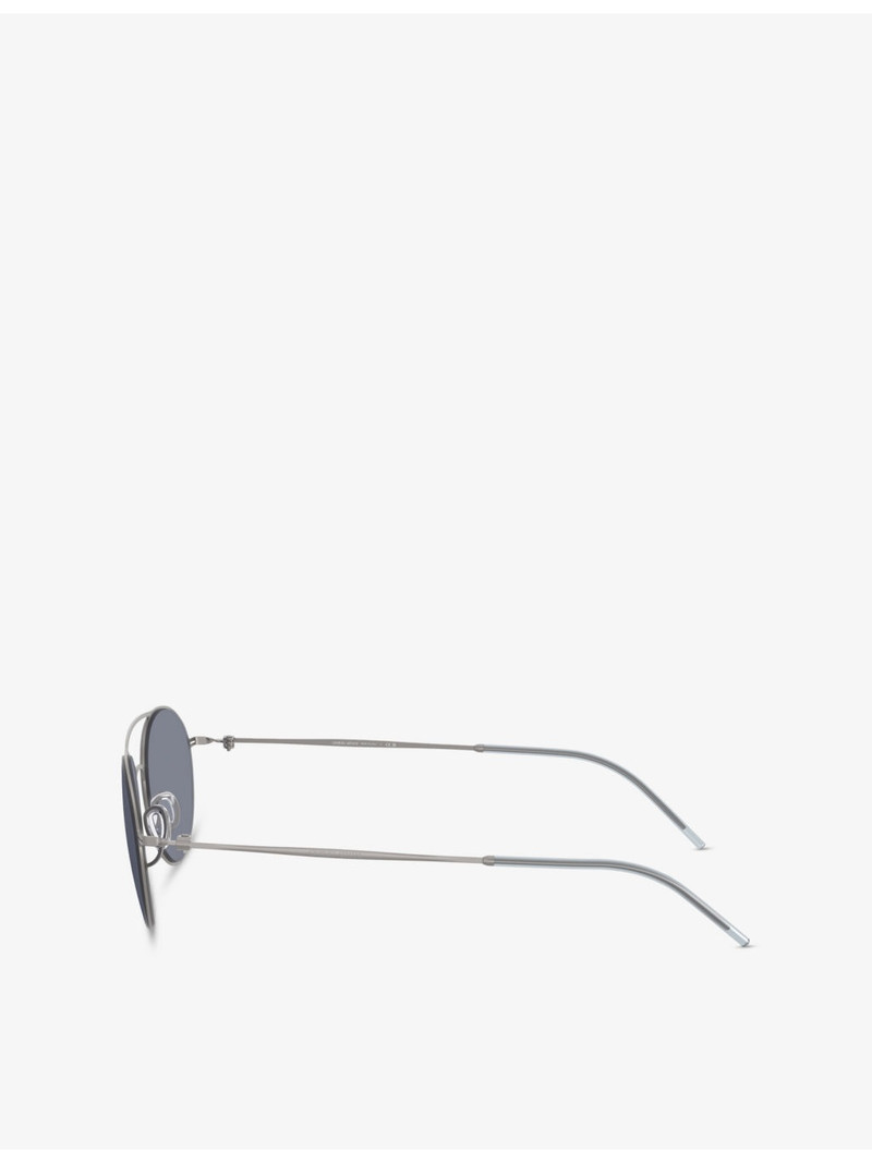 GIORGIO ARMANI AR6169 Pilot-Frame Metal Sunglasses outlook