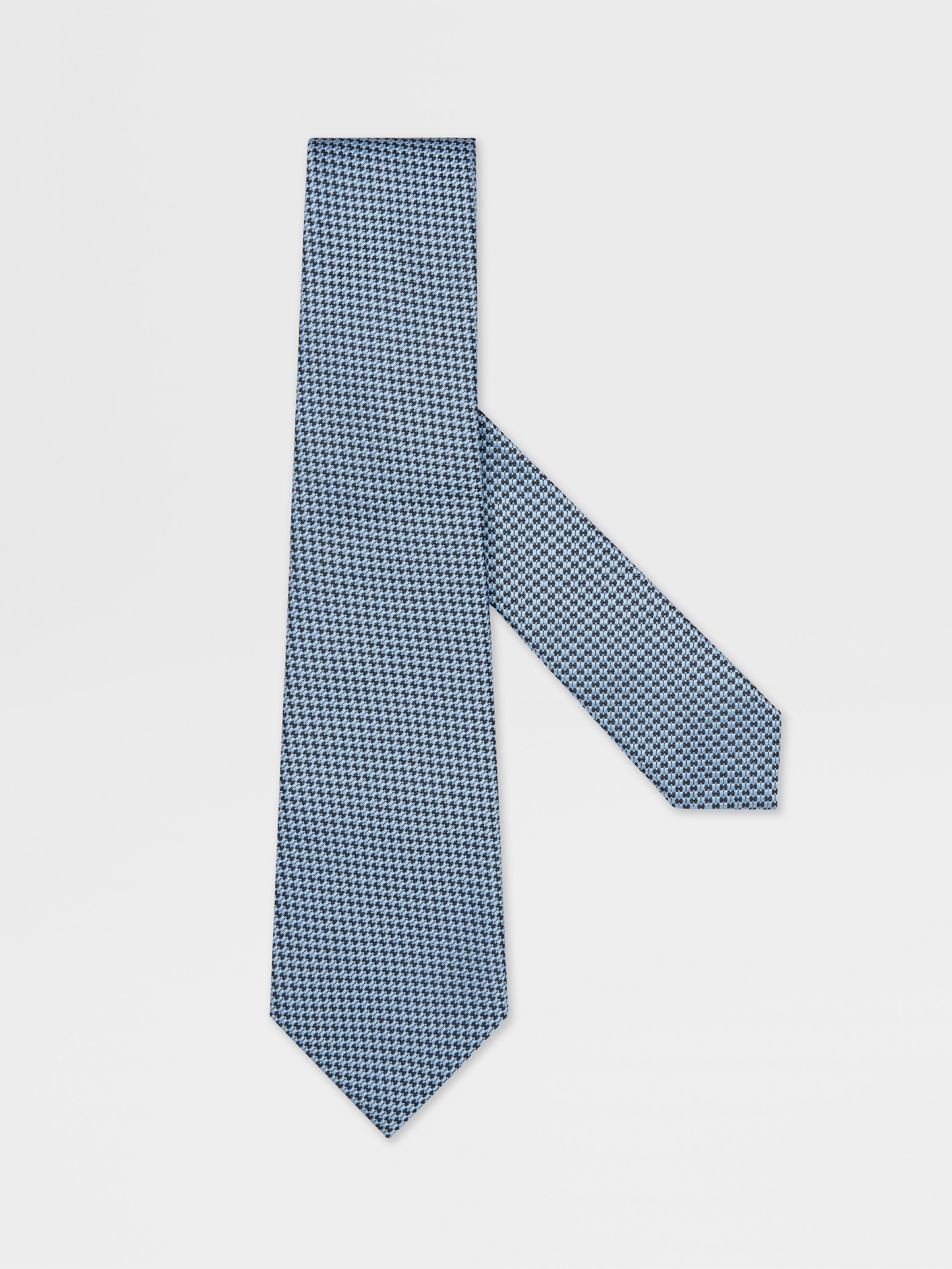 LIGHT BLUE SILK TIE - 1
