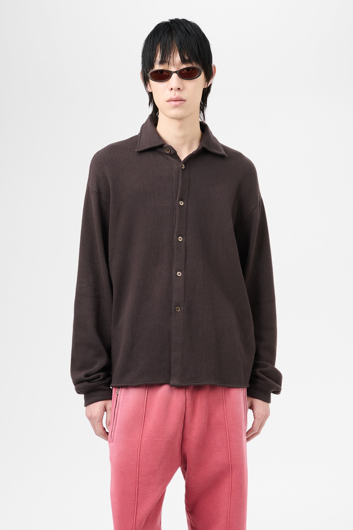 Recovery Shirt Deep Brown Fuzzy Fleece - 3