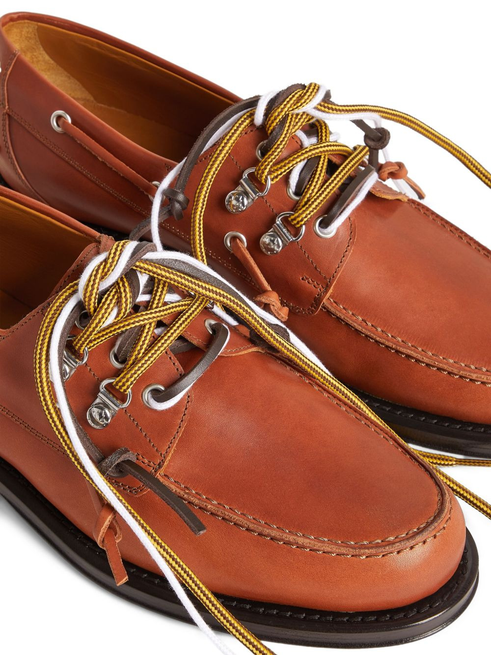 x Magliano leather boat shoes - 4