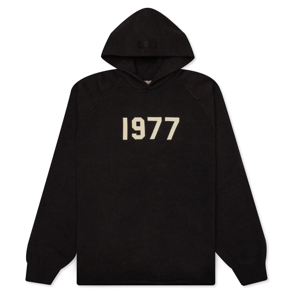 FEAR OF GOD ESSENTIALS KNIT HOODIE - IRON - 1
