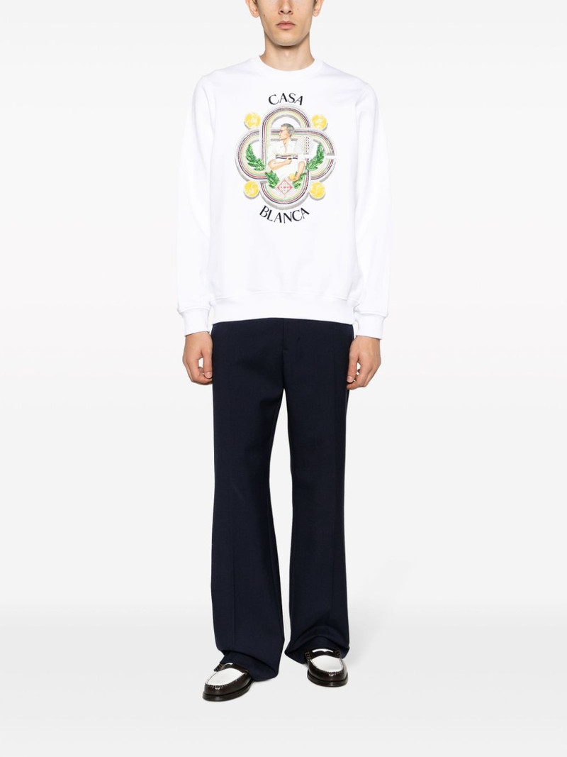 CASABLANCA Le Joueur organic cotton sweatshirt outlook
