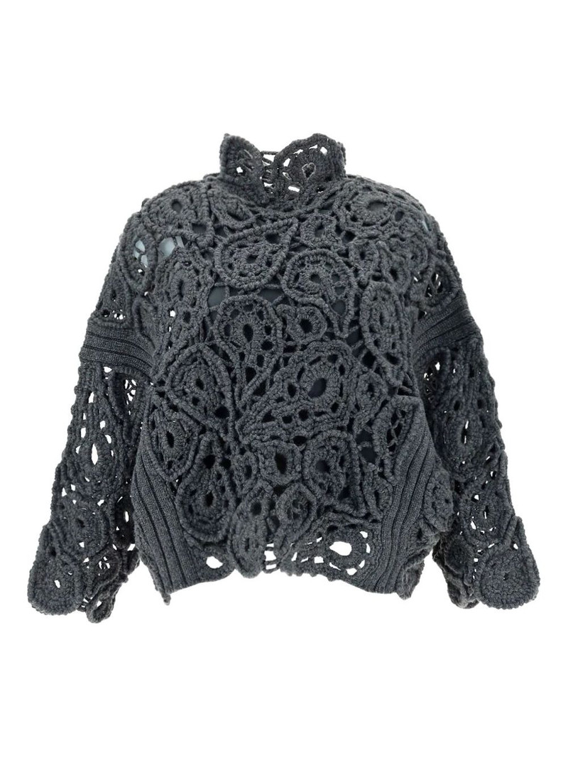 crochet-lace high-neck sweater 1