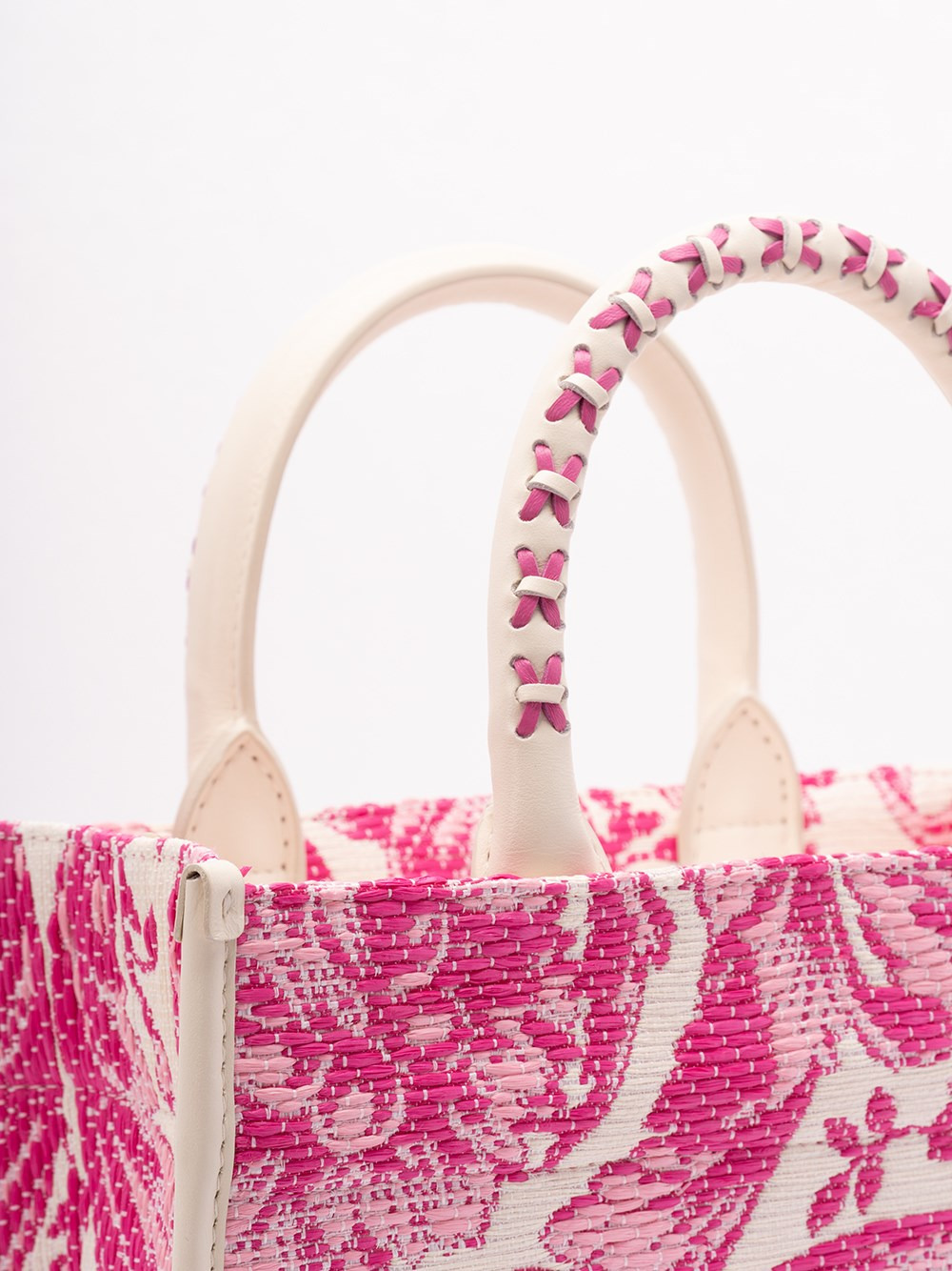 Versace Women Small Tote Rafia `Barocco` And Calf Leather - 4