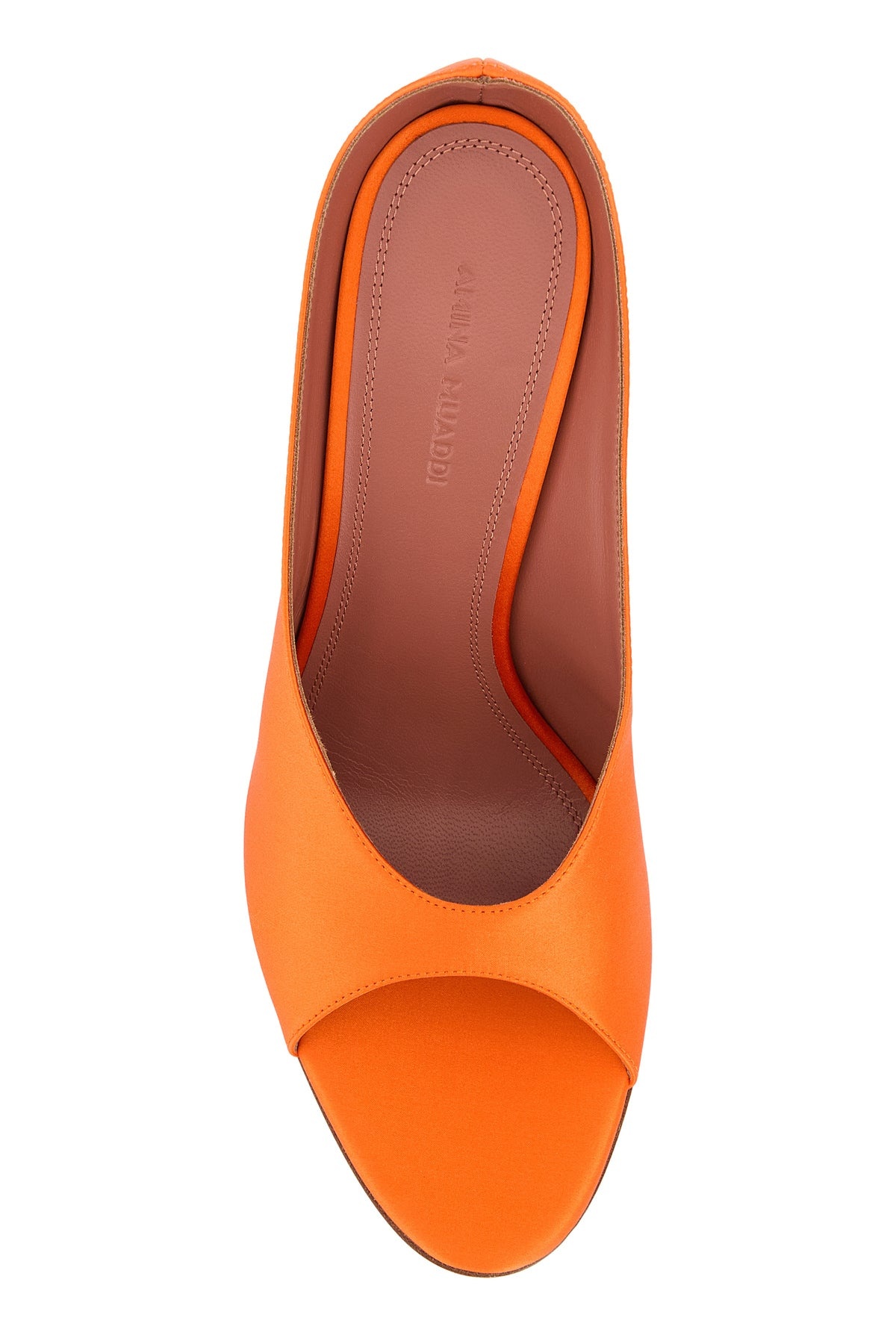 Orange satin Anok 105 mules - 4