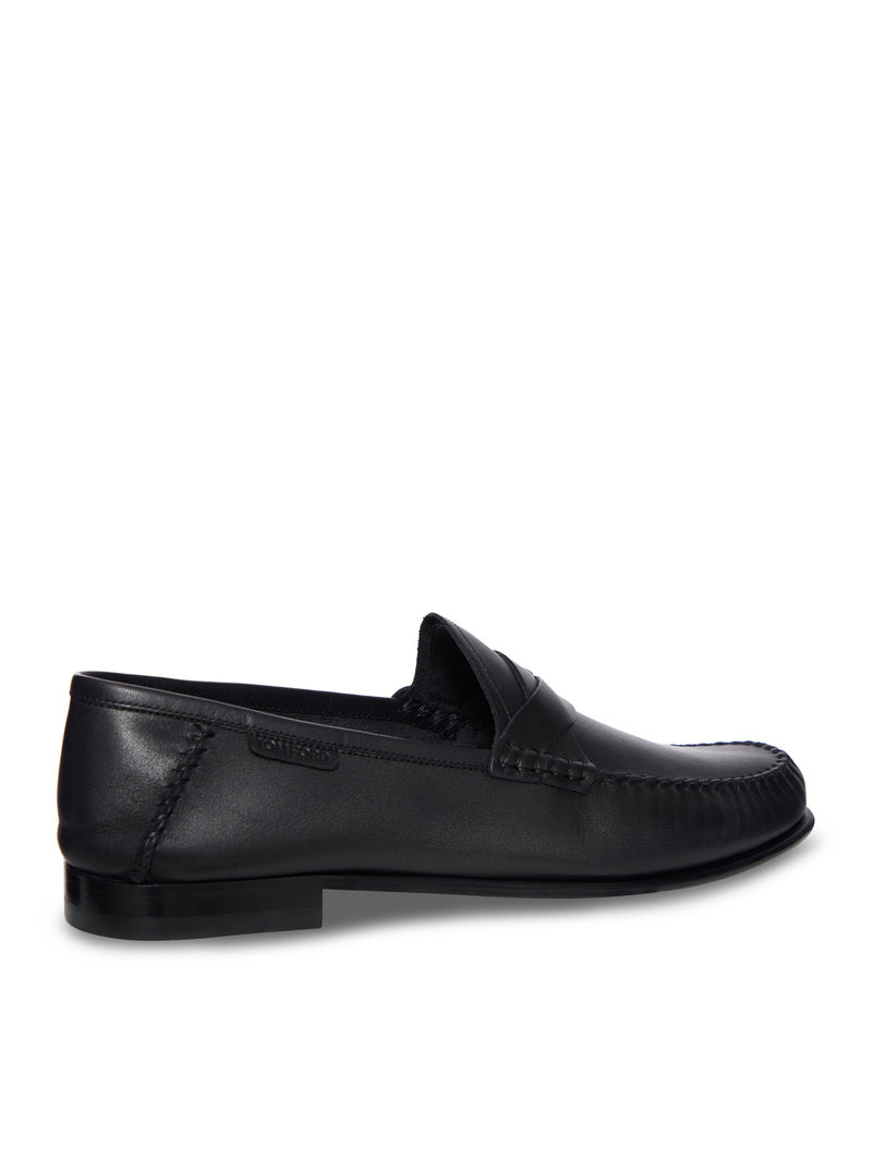 Tom Ford Men Ripley Smooth Leather Moccasin With Braided Band - 3