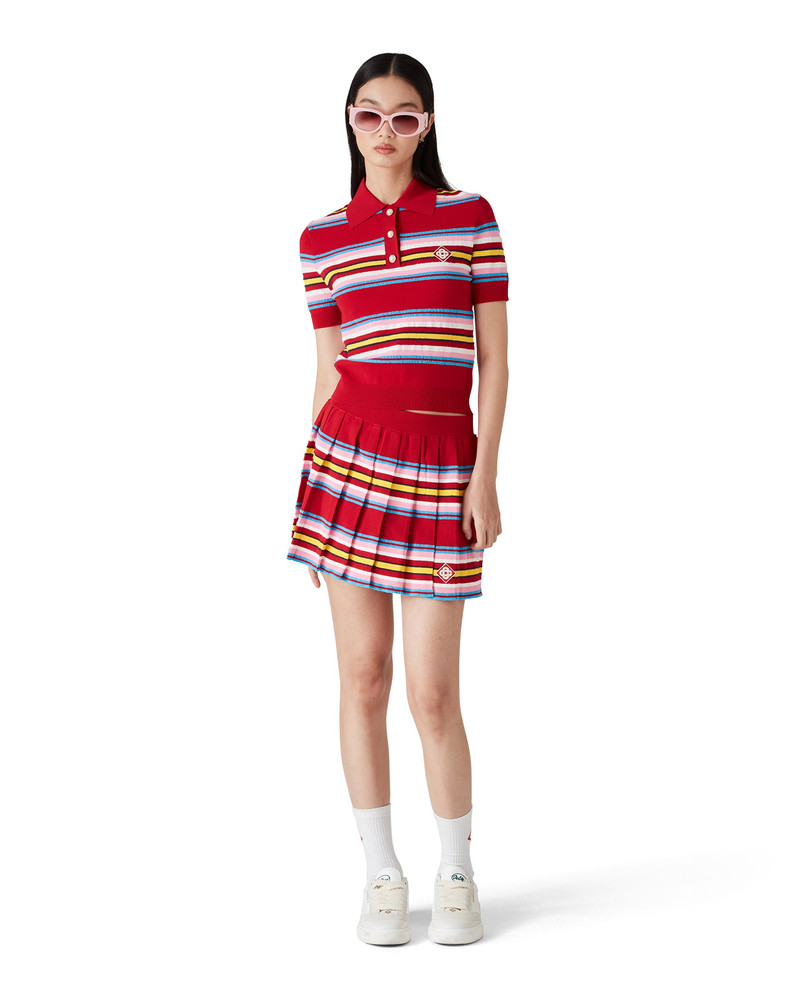 CASABLANCA Stripe Pleated Skirt | Casablanca Paris outlook