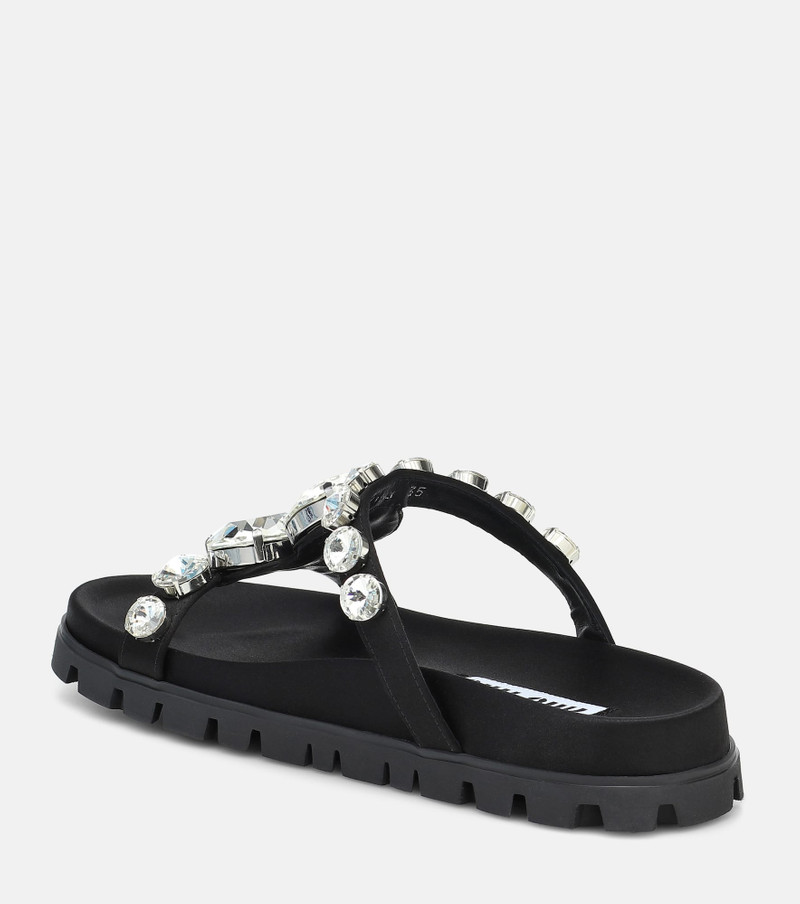 Miu Miu Crystal-embellished sandals outlook