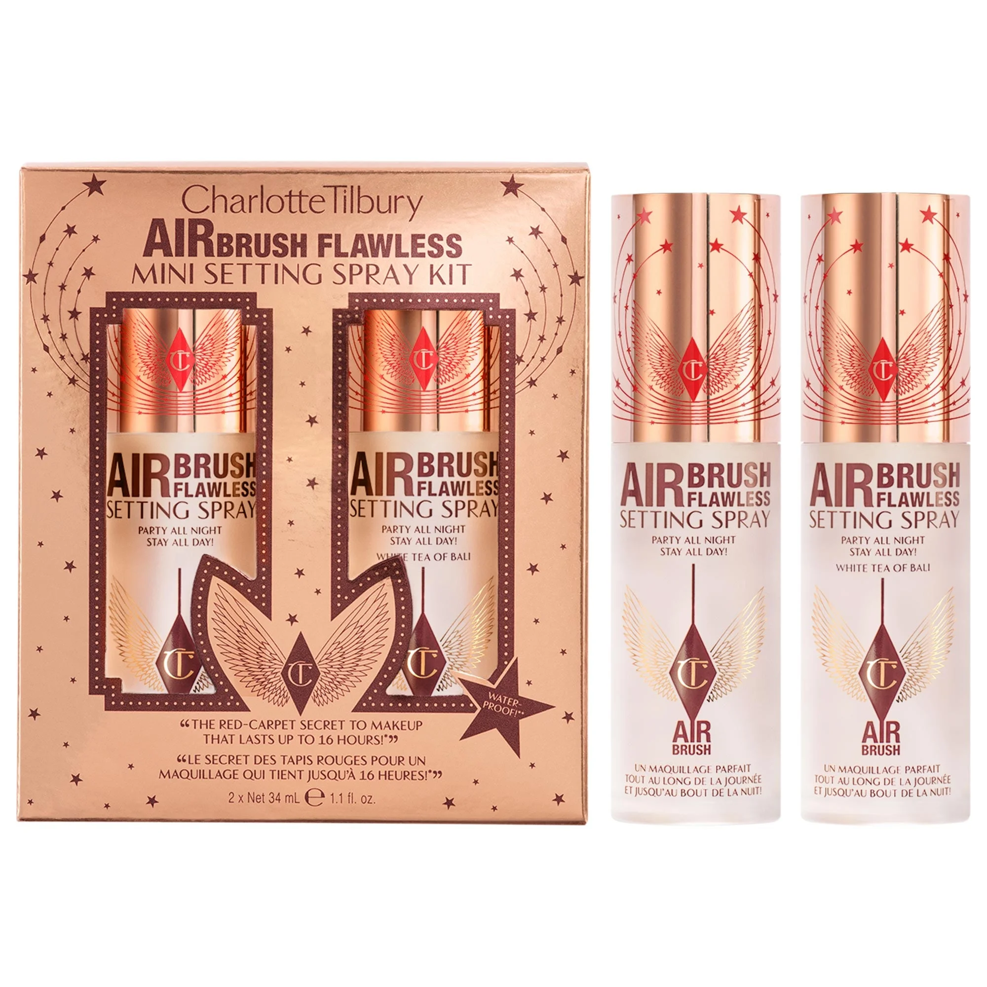 Mini Airbrush Flawless Hydrating & Waterproof Setting Spray Duo Gift Set - 1