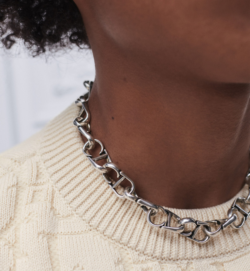 Dior CD Icon Chain Link Necklace outlook