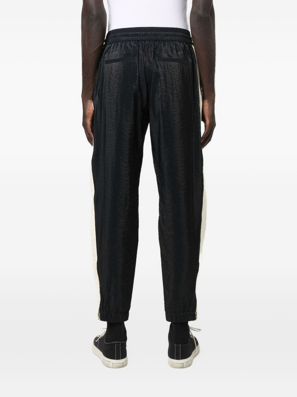 side-stripe tapered trousers - 4