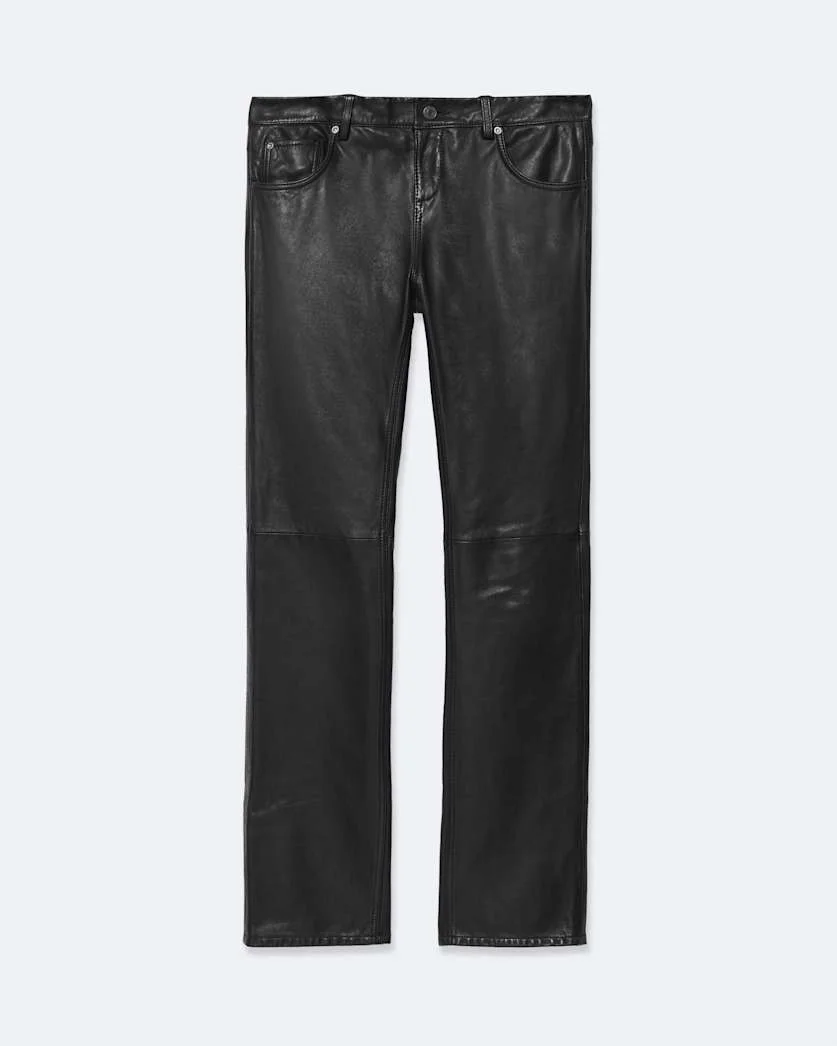 RIELLA LEATHER BOOTCUT PANTS - 1