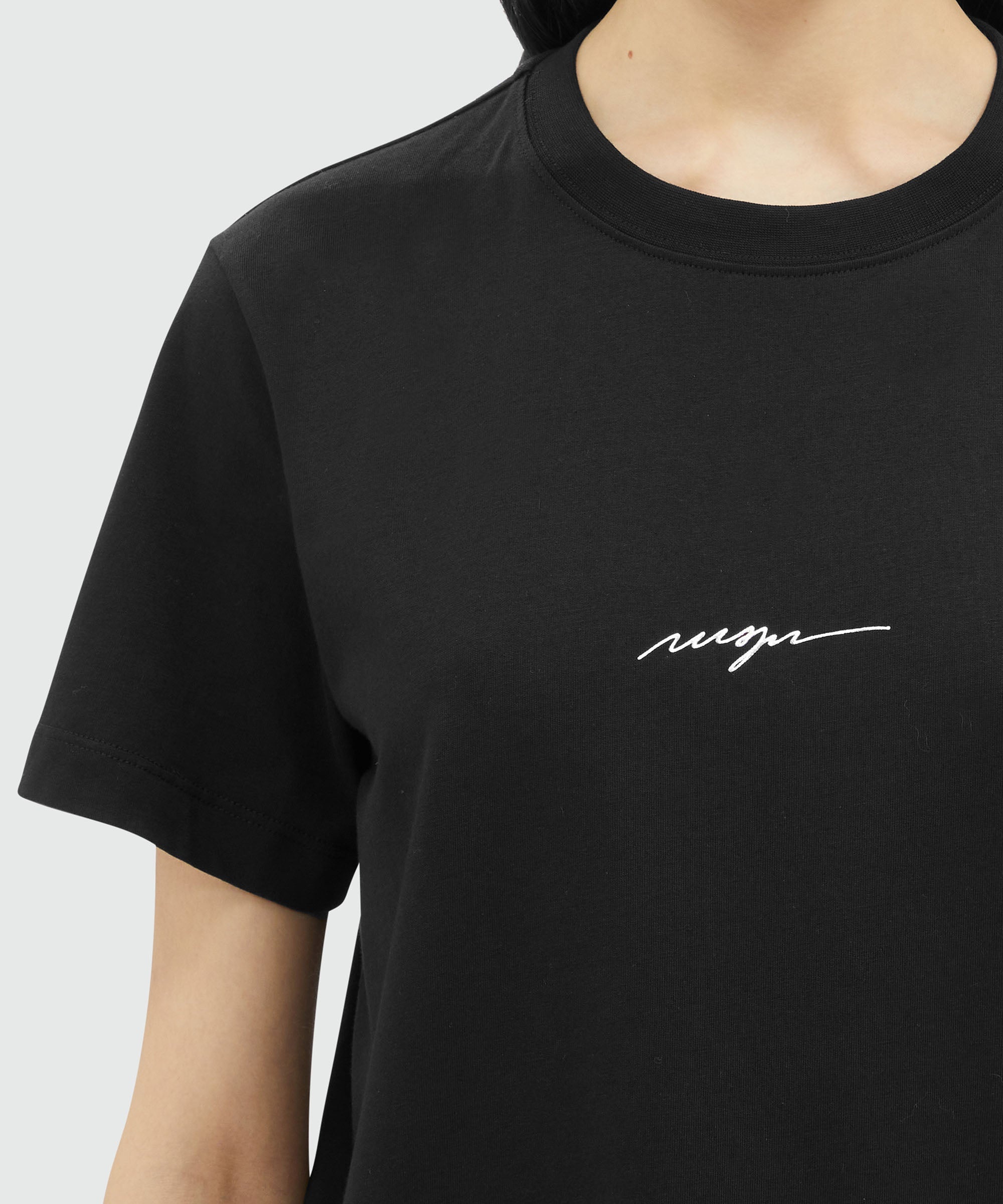 Jersey T-shirt with cursive logo - 5