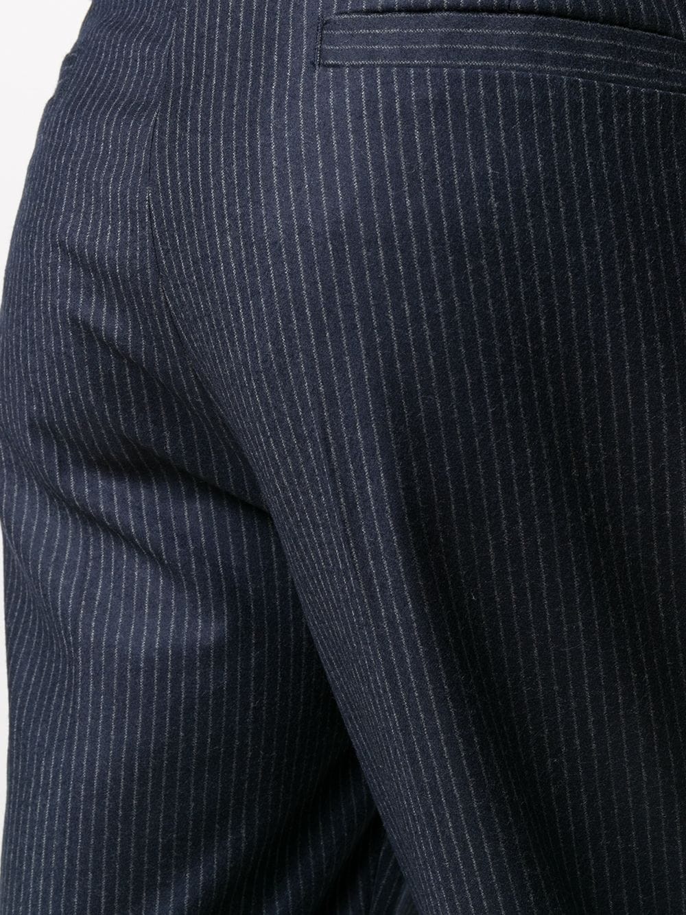 pinstriped tapered trousers - 5