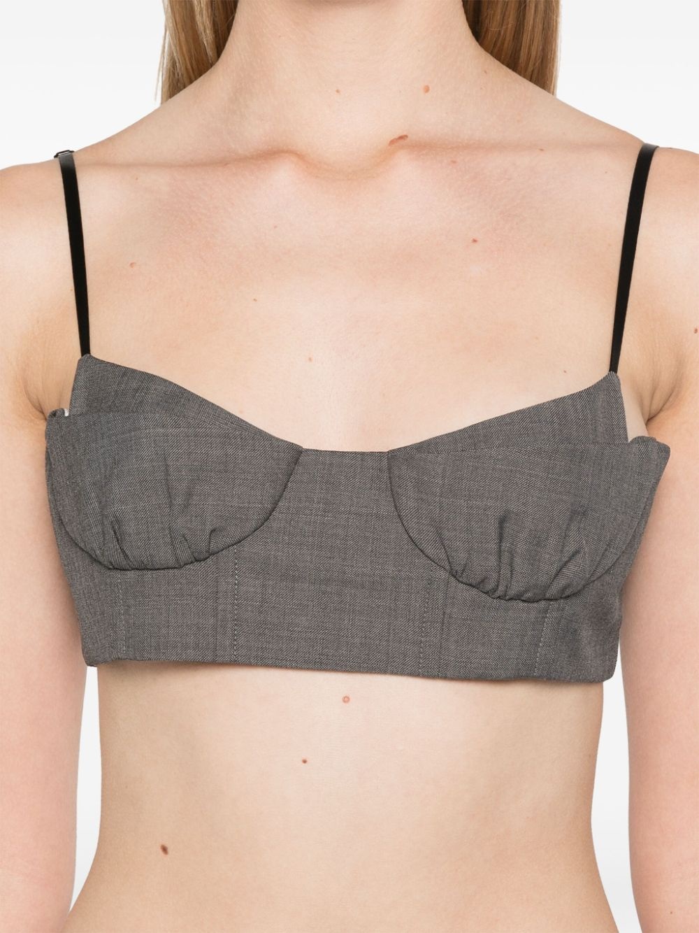 ruffled bralette top - 6