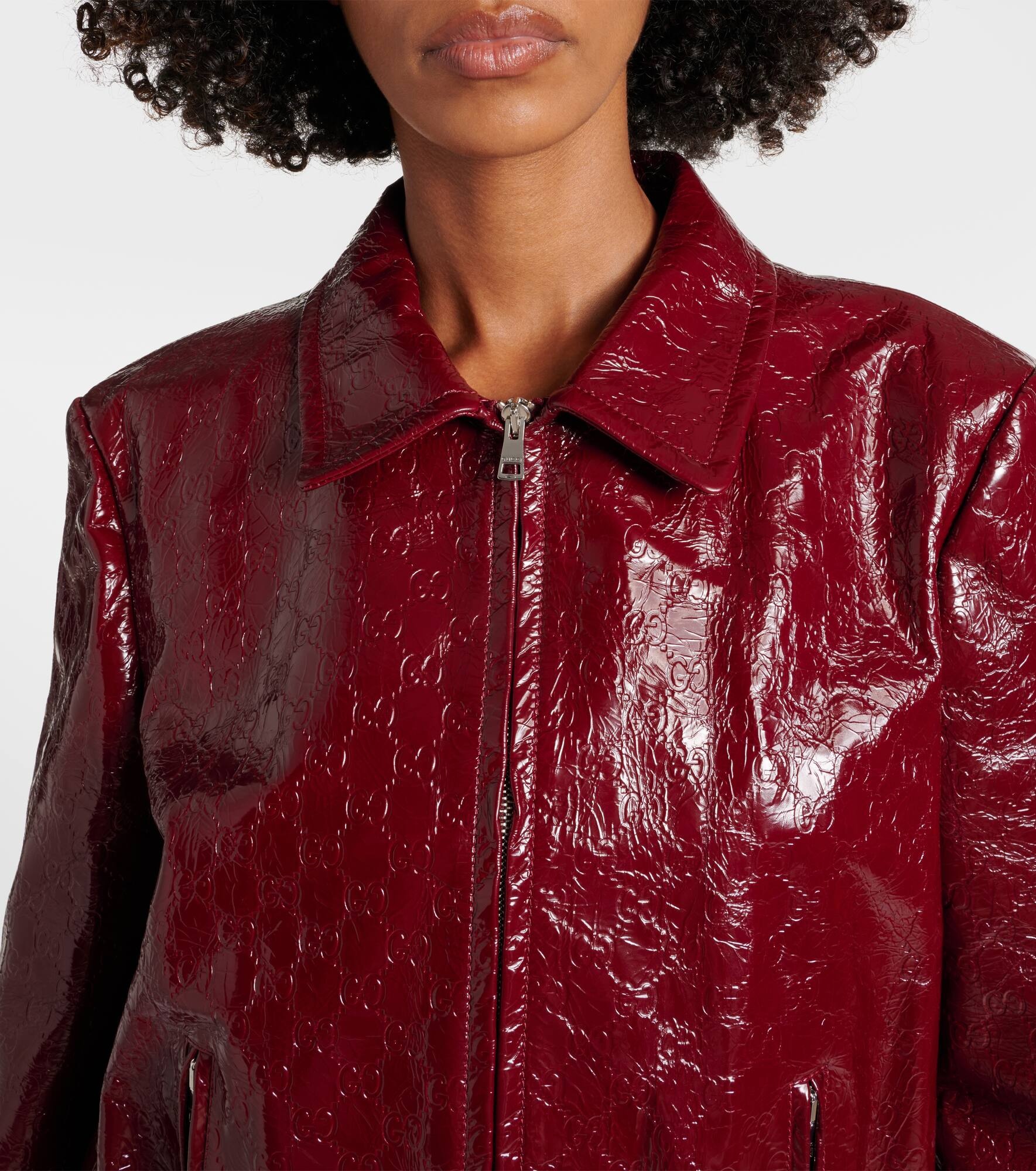 Leather bomber jacket - 4