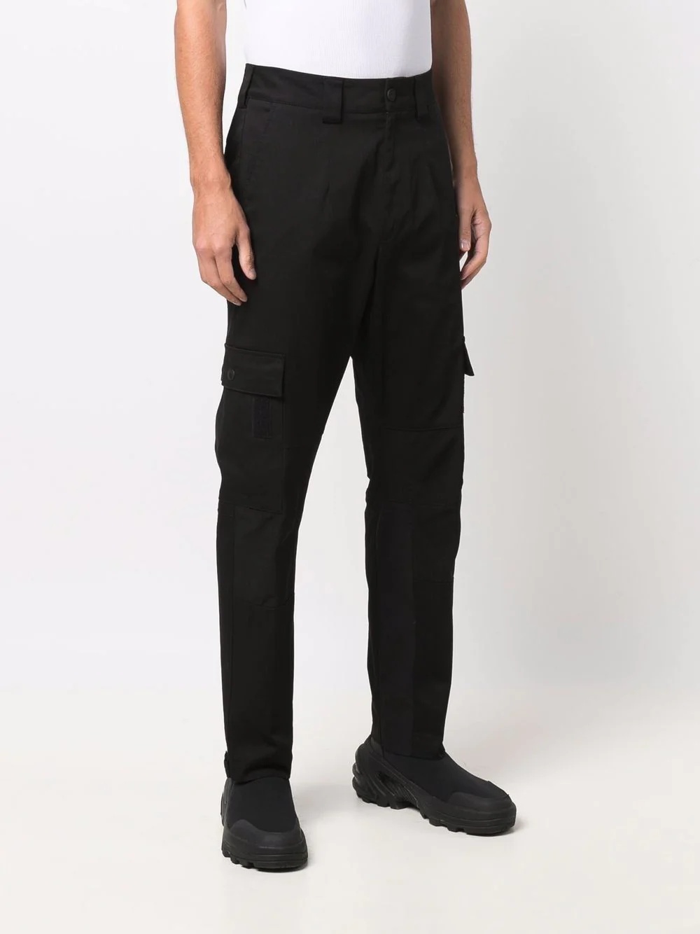 multi-pocket straight-leg trousers - 3