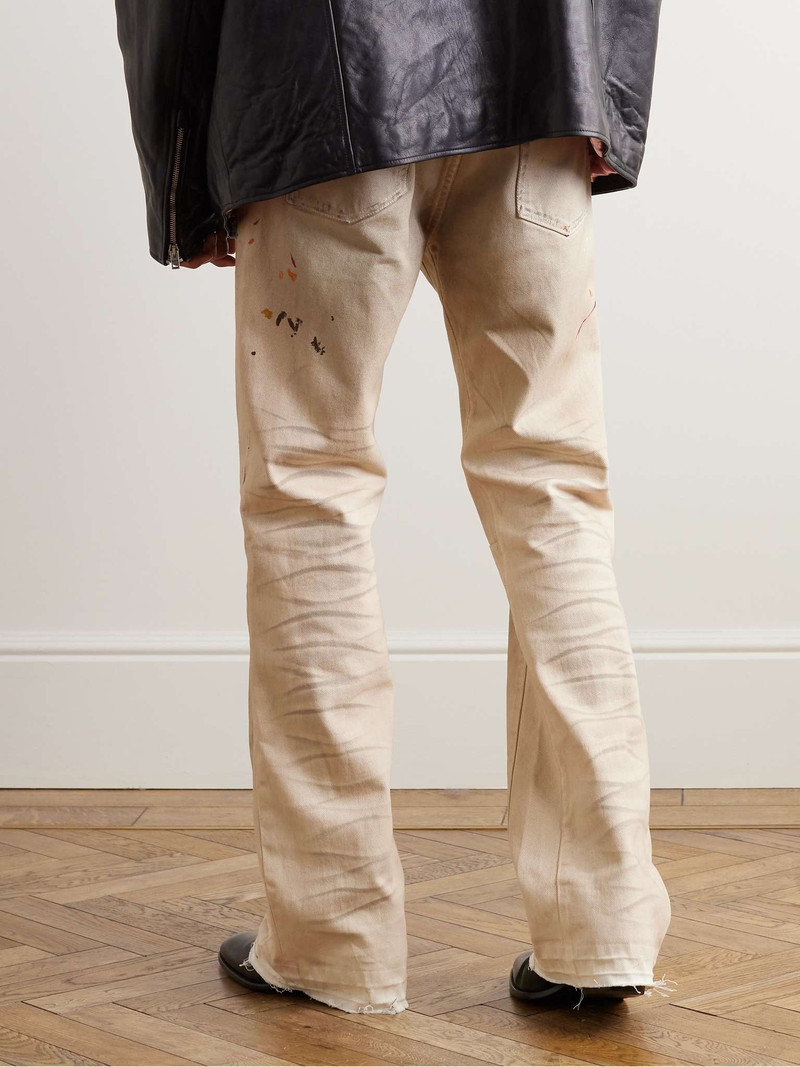 Hollywood Flared Distressed Paint-Splattered Jeans 4