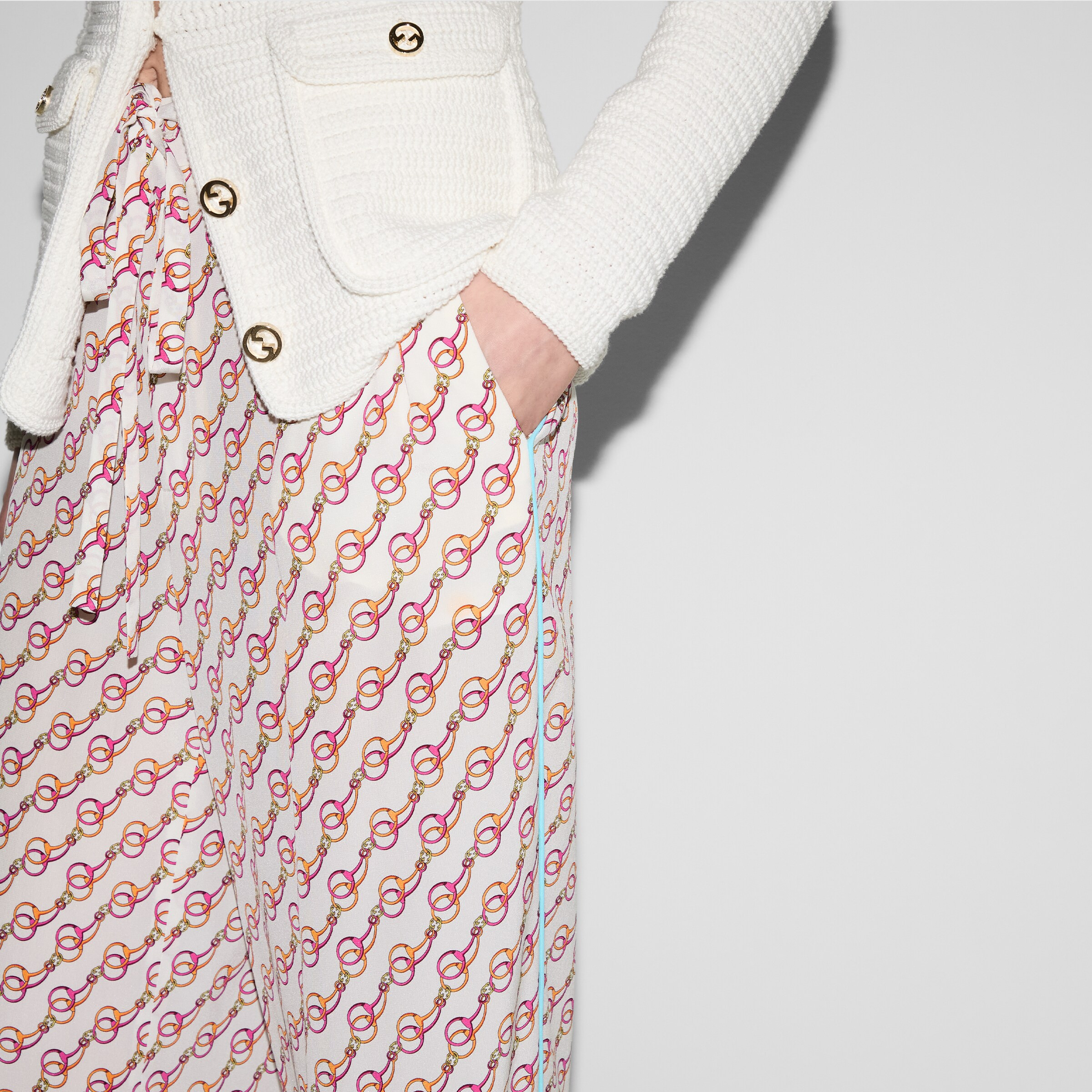 Printed silk pants - 5
