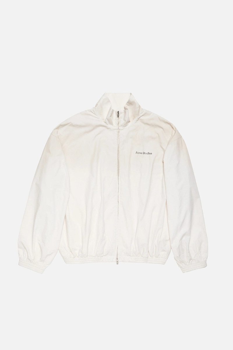 Logo zipper jacket - Dusty white - 1