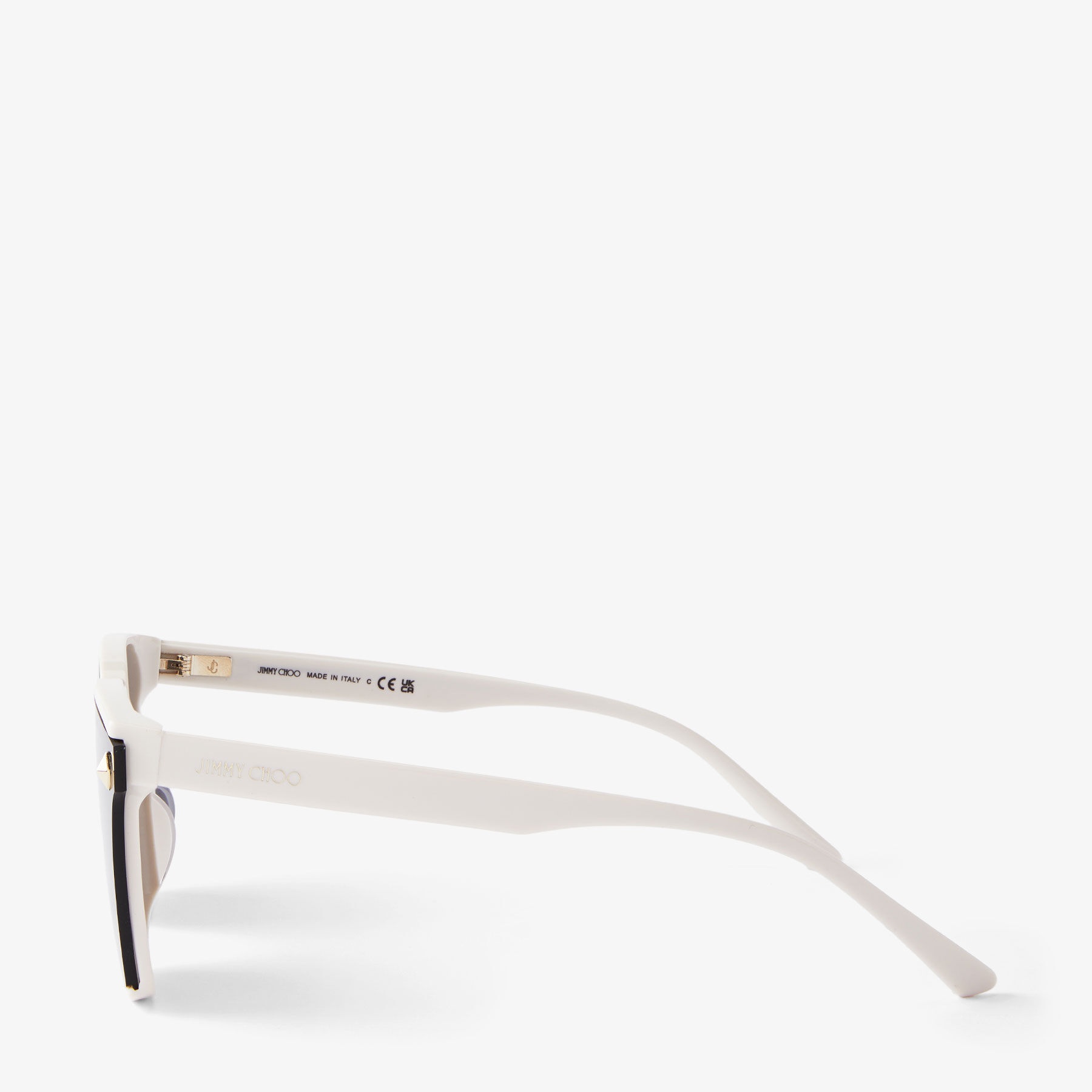 Ariya
White Square Sunglasses with Studs - 4