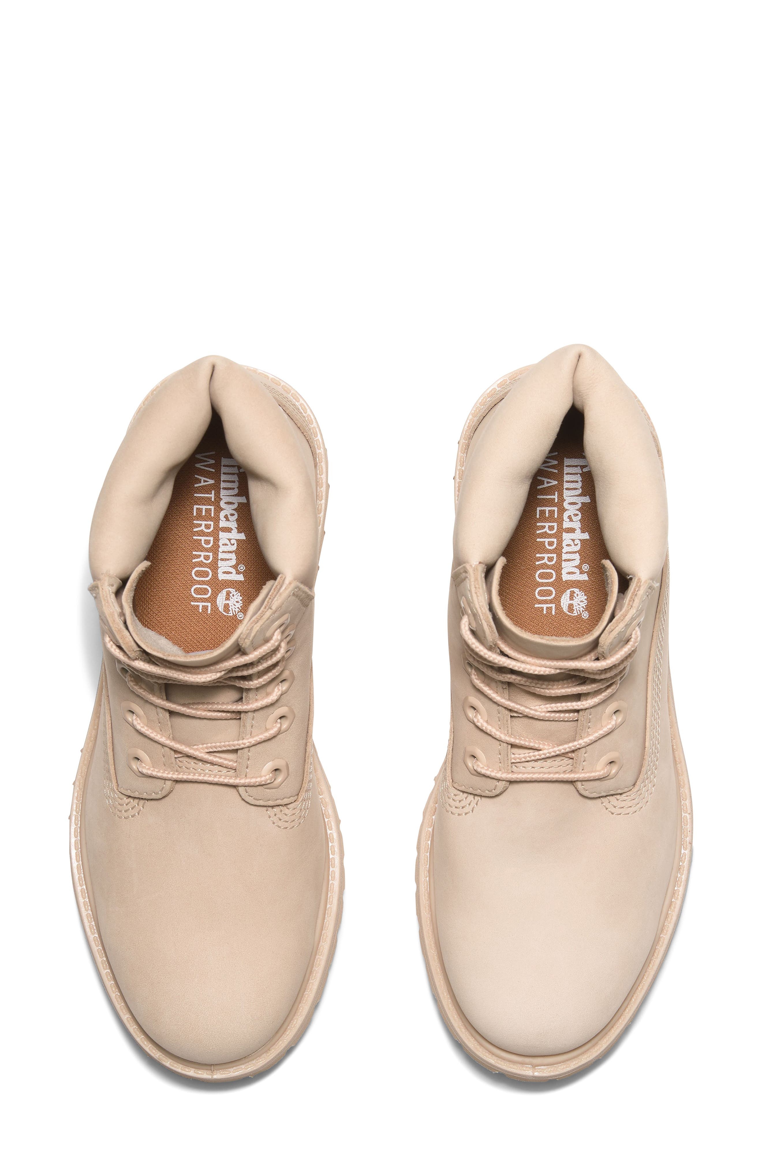Timberland Premium Waterproof Boot in Light Beige Nubuck at Nordstrom - 3