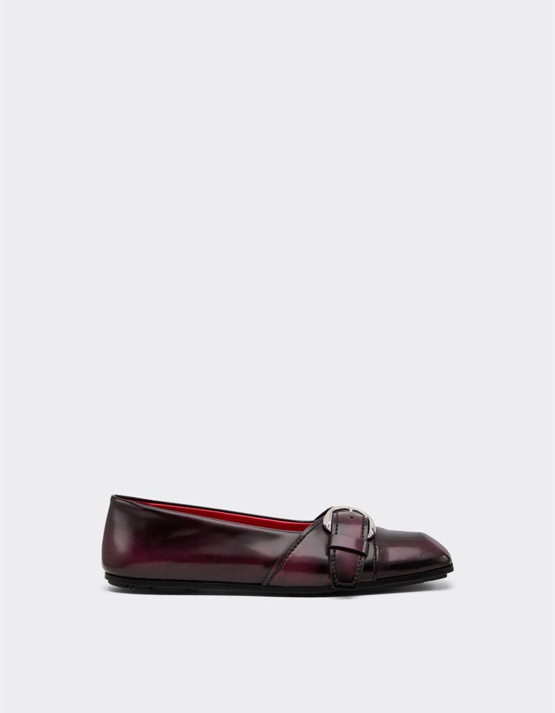 Leather ballet flats with buckle 1