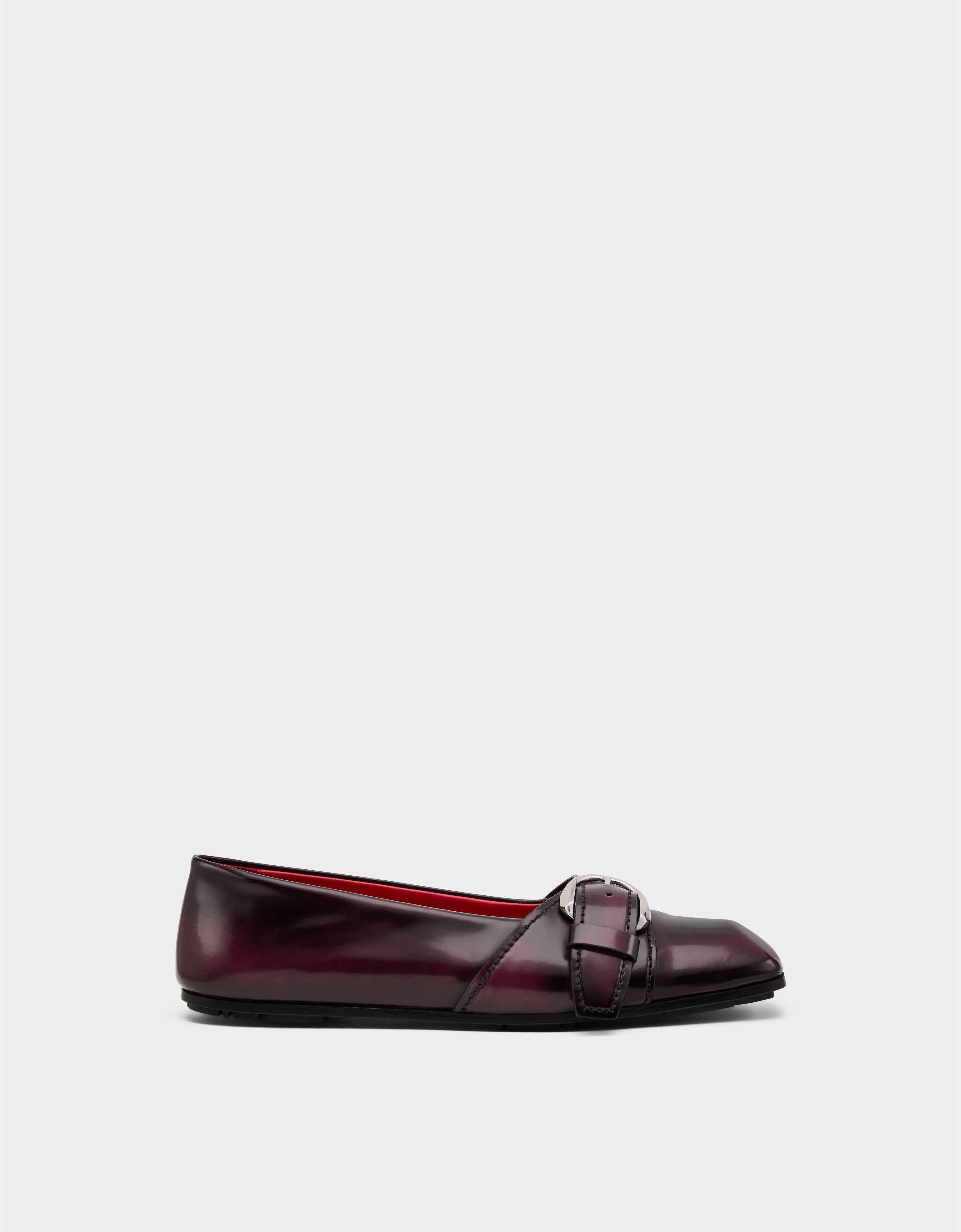 Leather ballet flats with buckle - 1