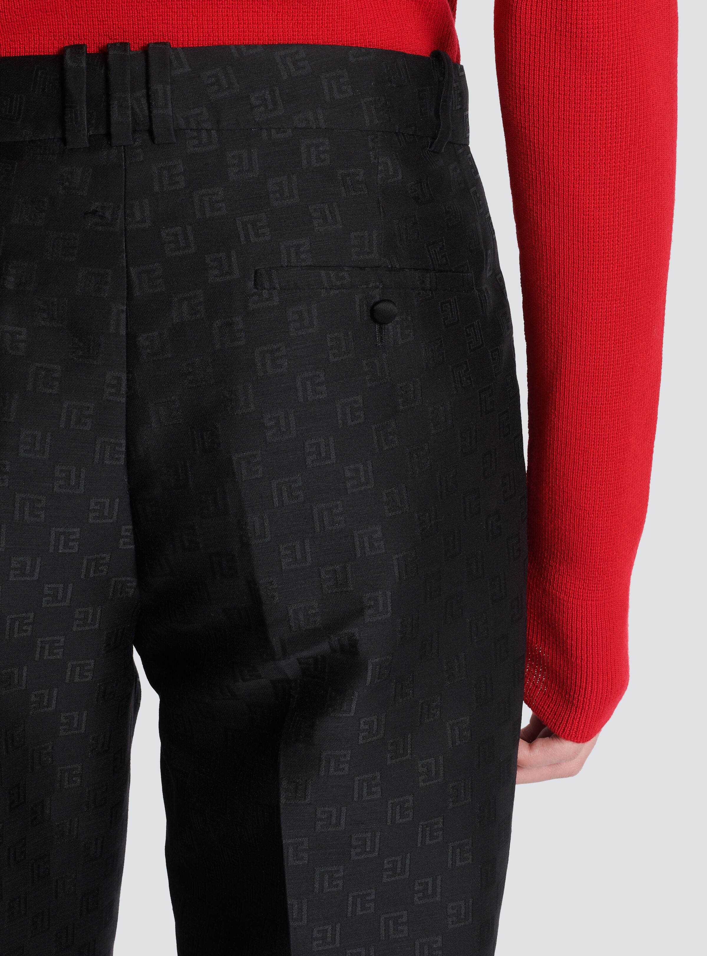 Straight-leg mini monogrammed trousers - 6