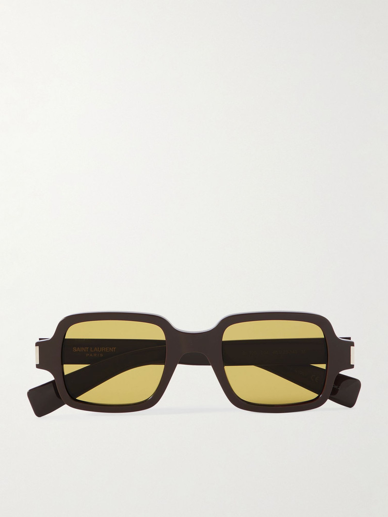 Rectangular-Frame Acetate Sunglasses Dark brown 1