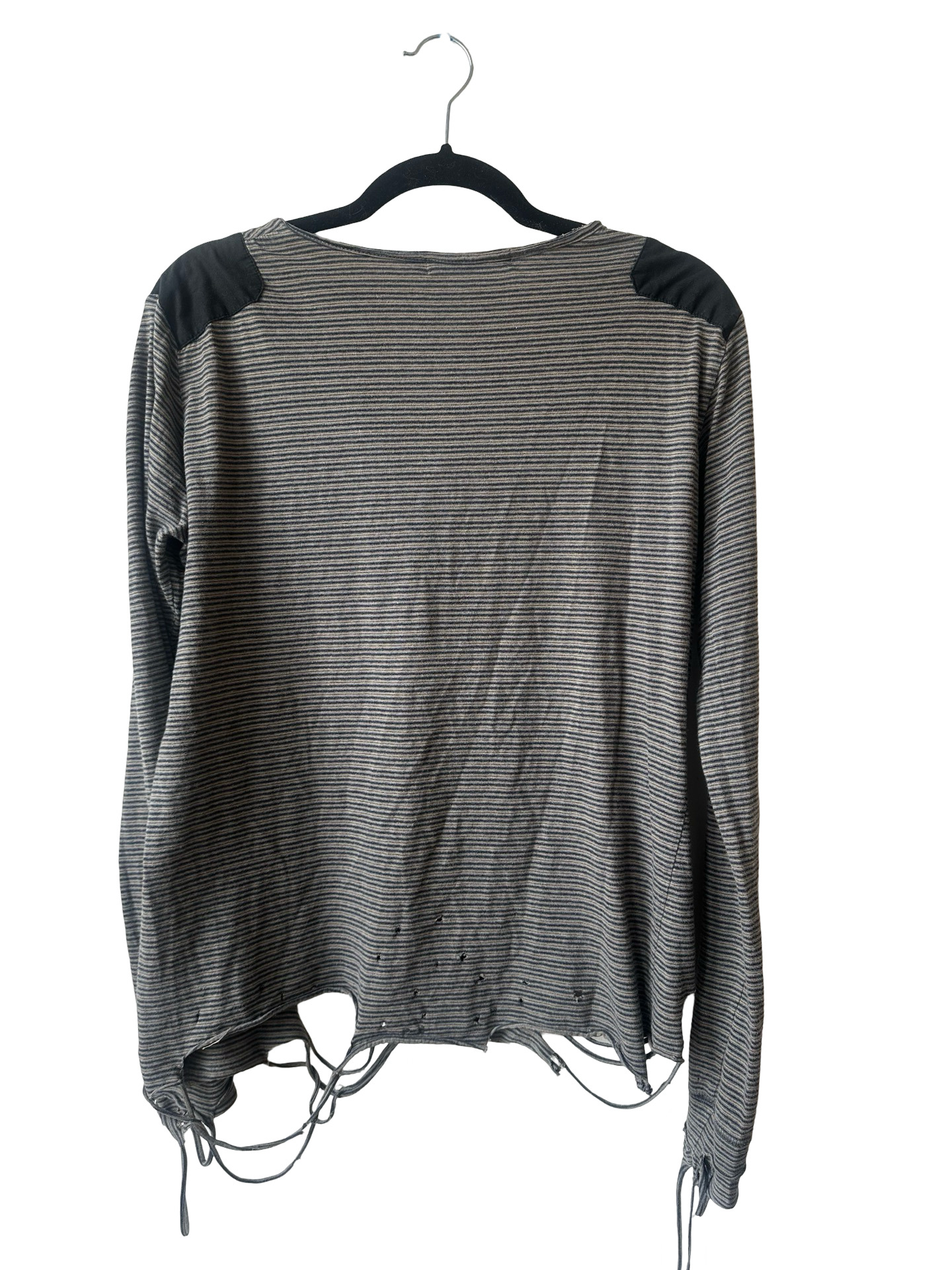 Final Blow - Undercover Distressed/striped Henley AW05 Sz 2 - 2