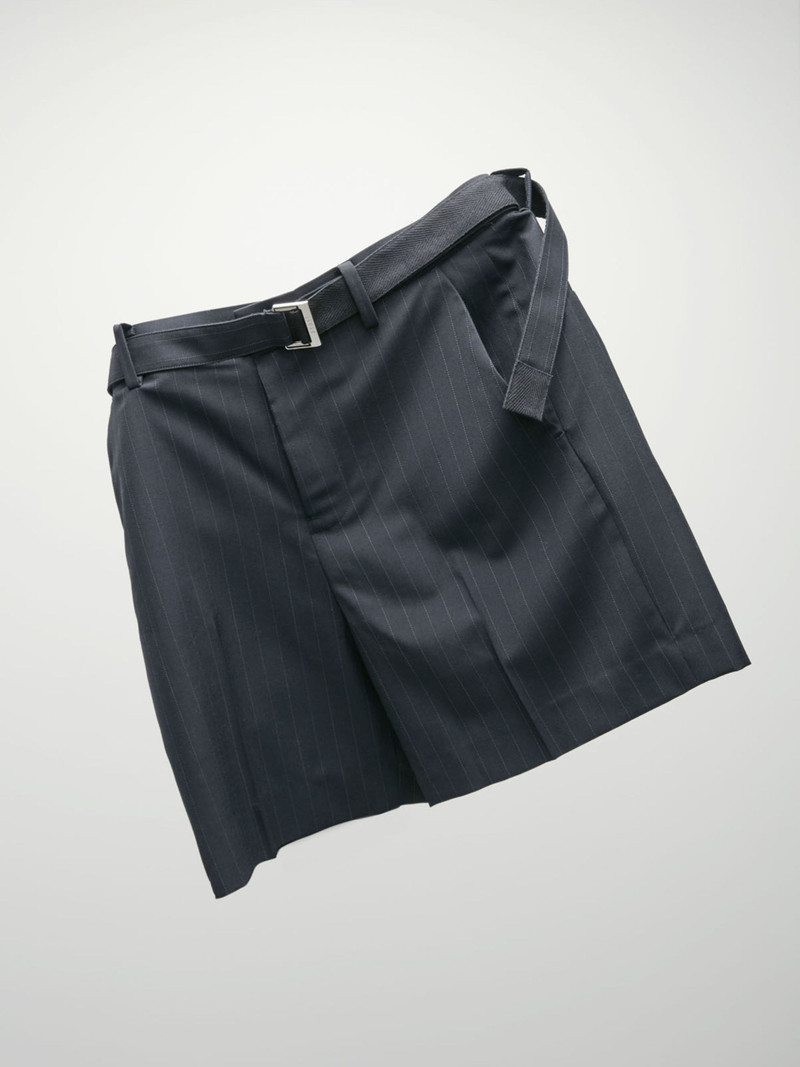sacai Chalk Stripe Shorts outlook