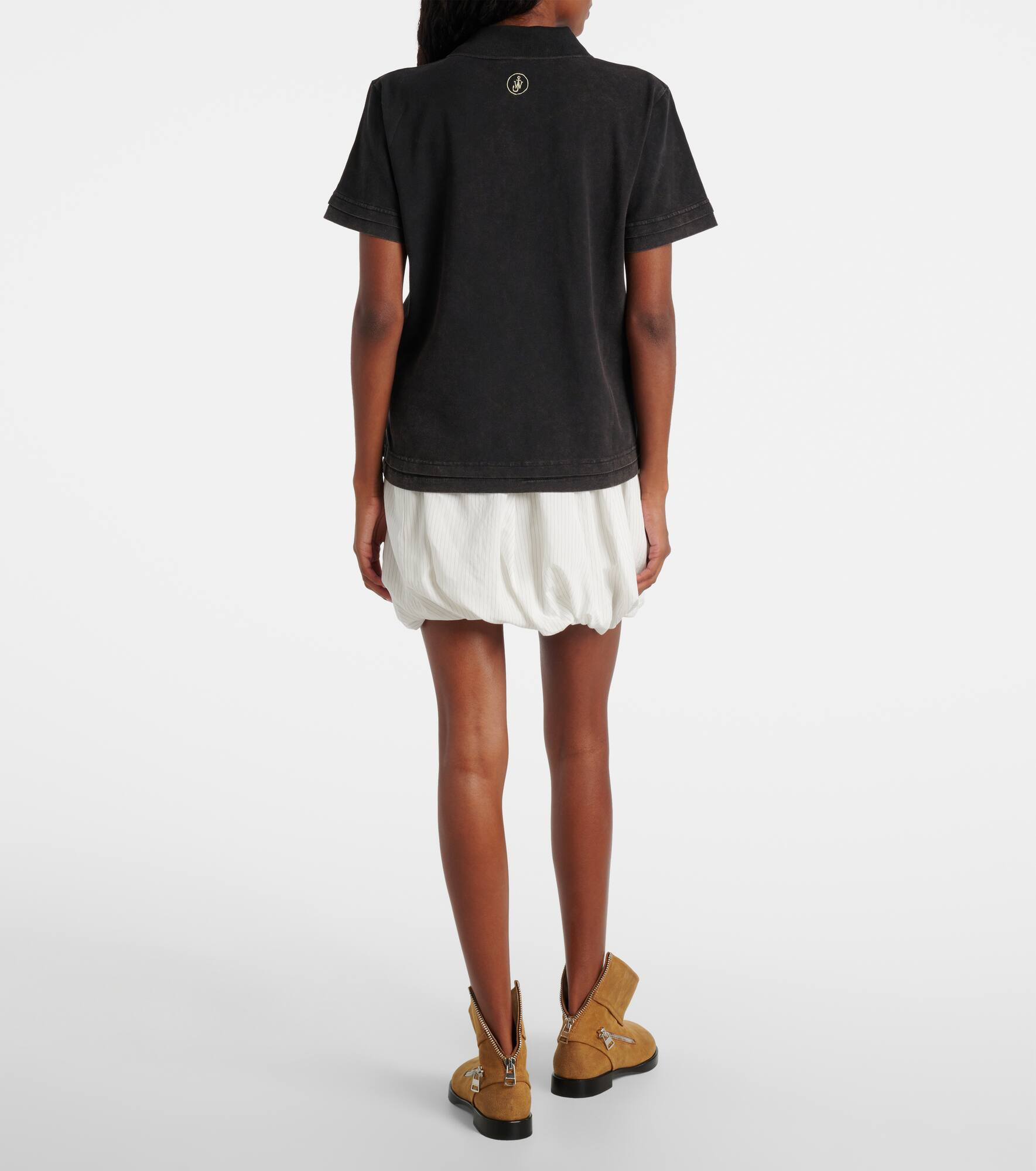 Cotton piqué polo shirt - 3