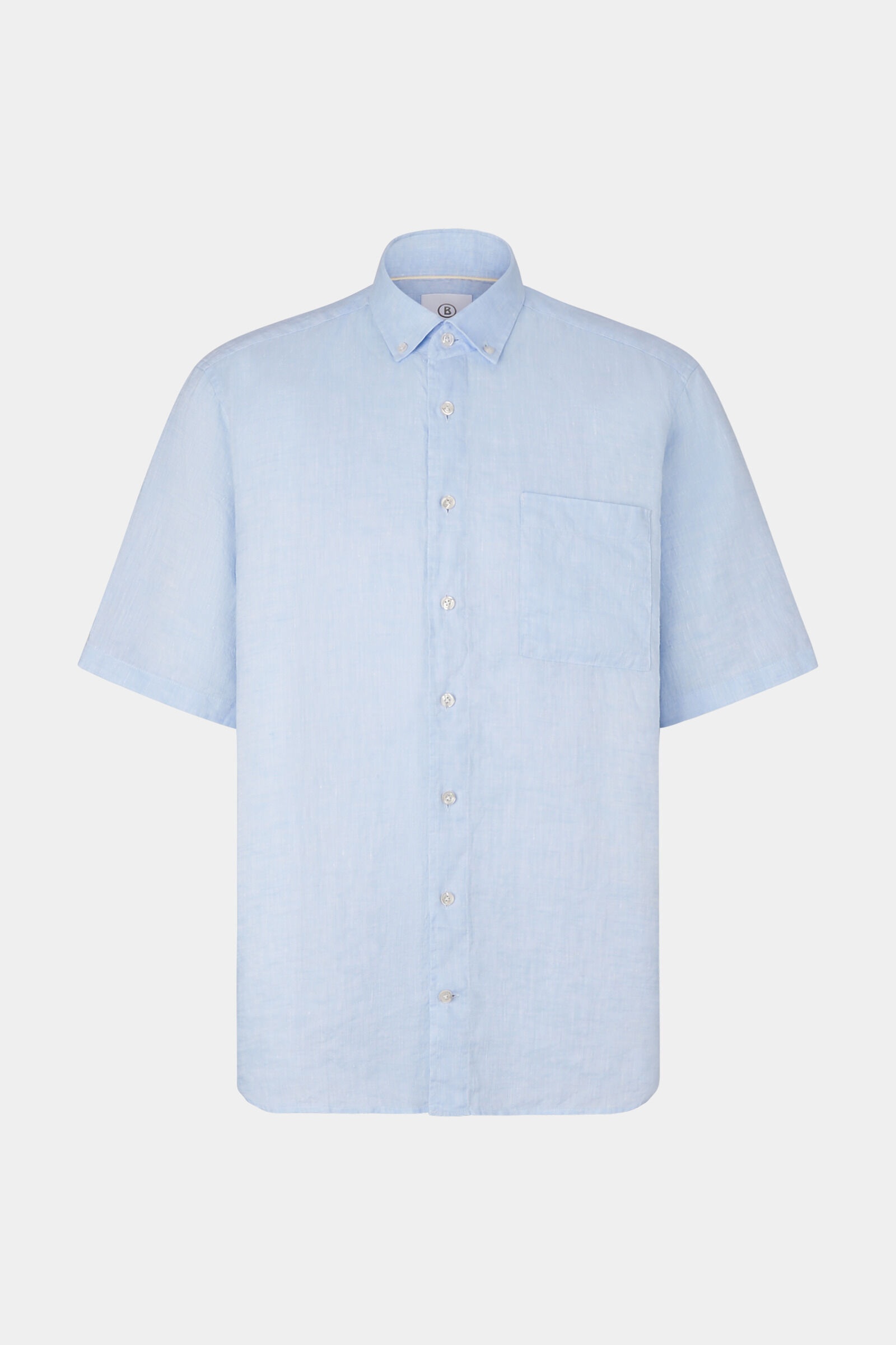 Lykos Short-sleeved linen shirt in Light blue - 1
