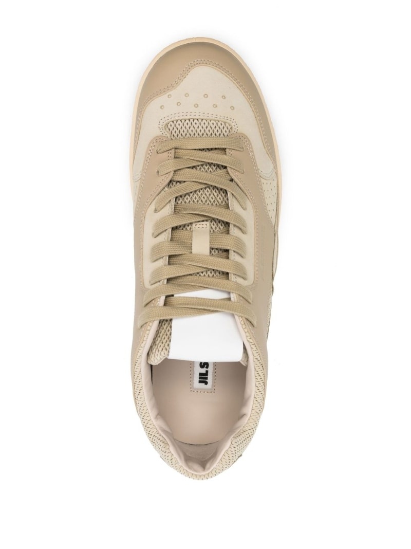 panelled low-top sneakers - 4