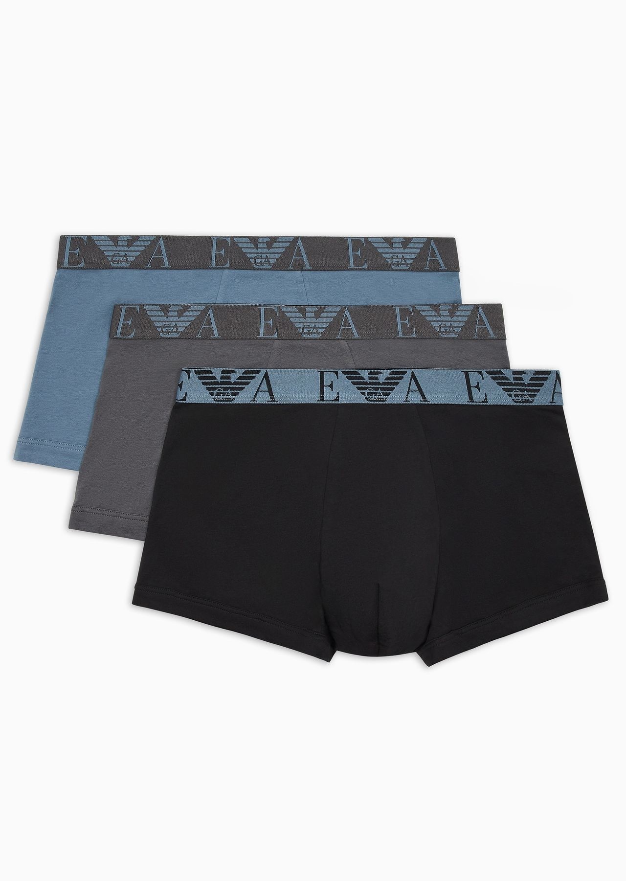 Three-pack of boxer briefs with bold monogram logo - 1