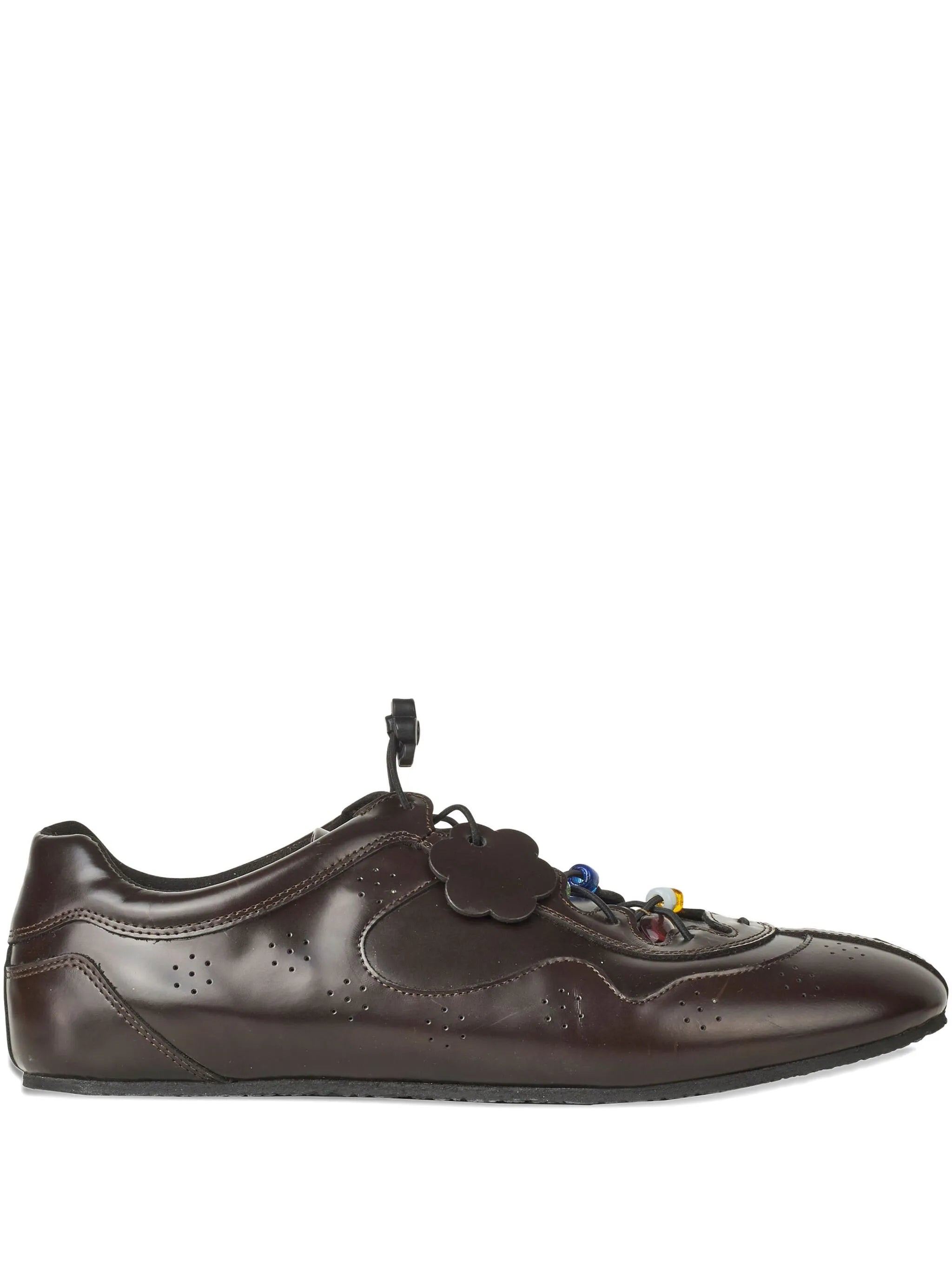 Cecilie Bahnsen Blaise Beaded Leather Sneakers - 1