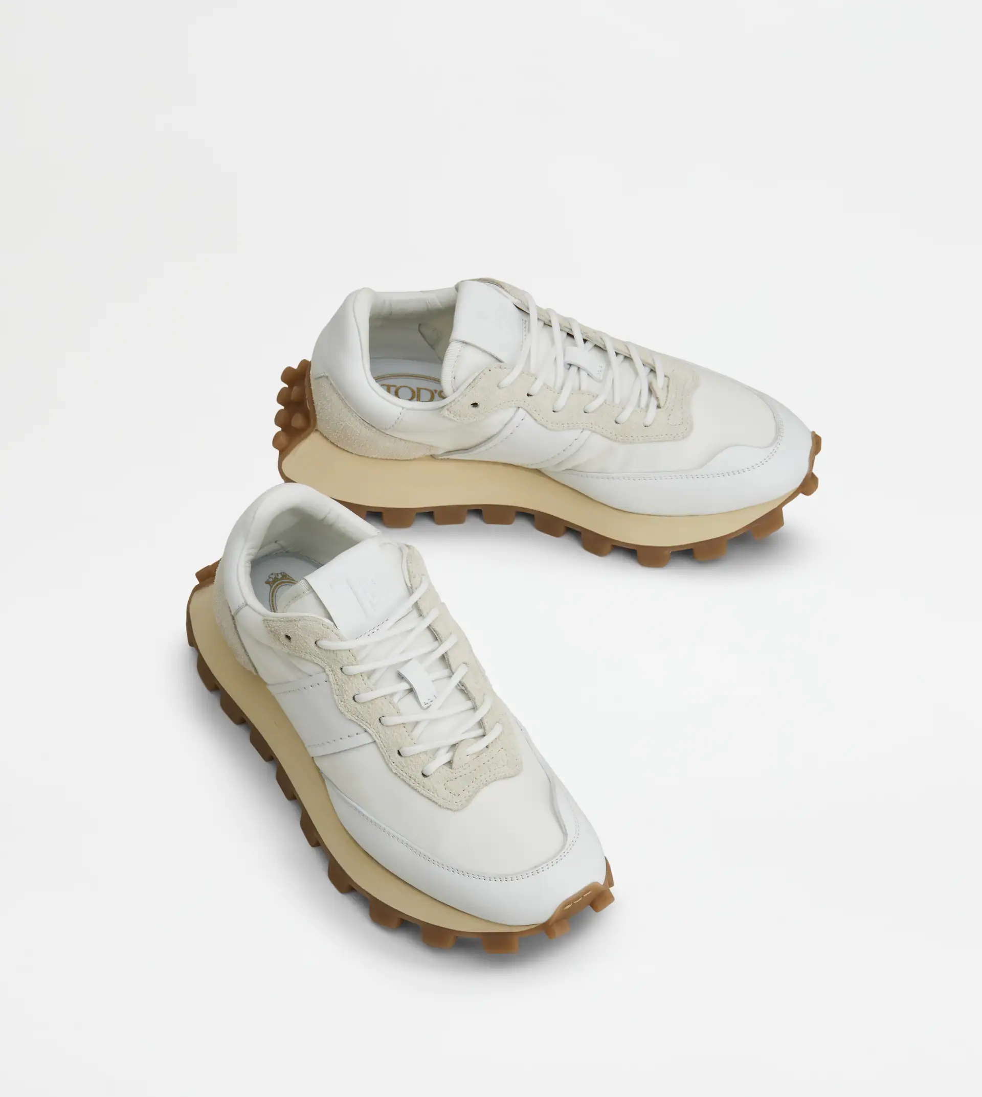 SNEAKERS TOD'S 1T IN LEATHER AND FABRIC - WHITE - 3
