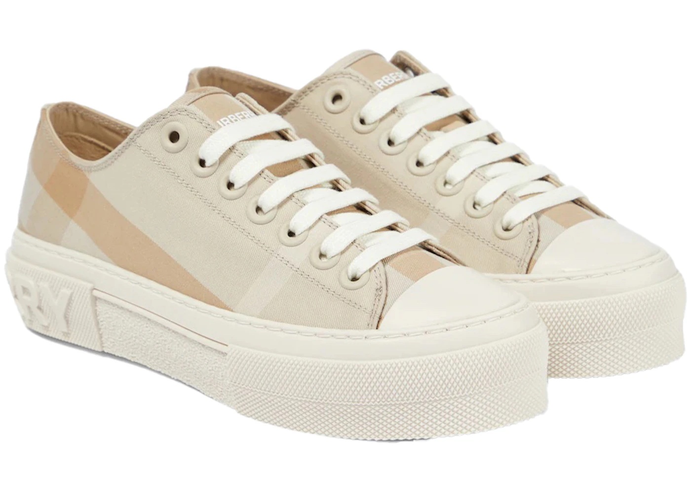 Burberry Low Top Check Beige (Women's) - 2