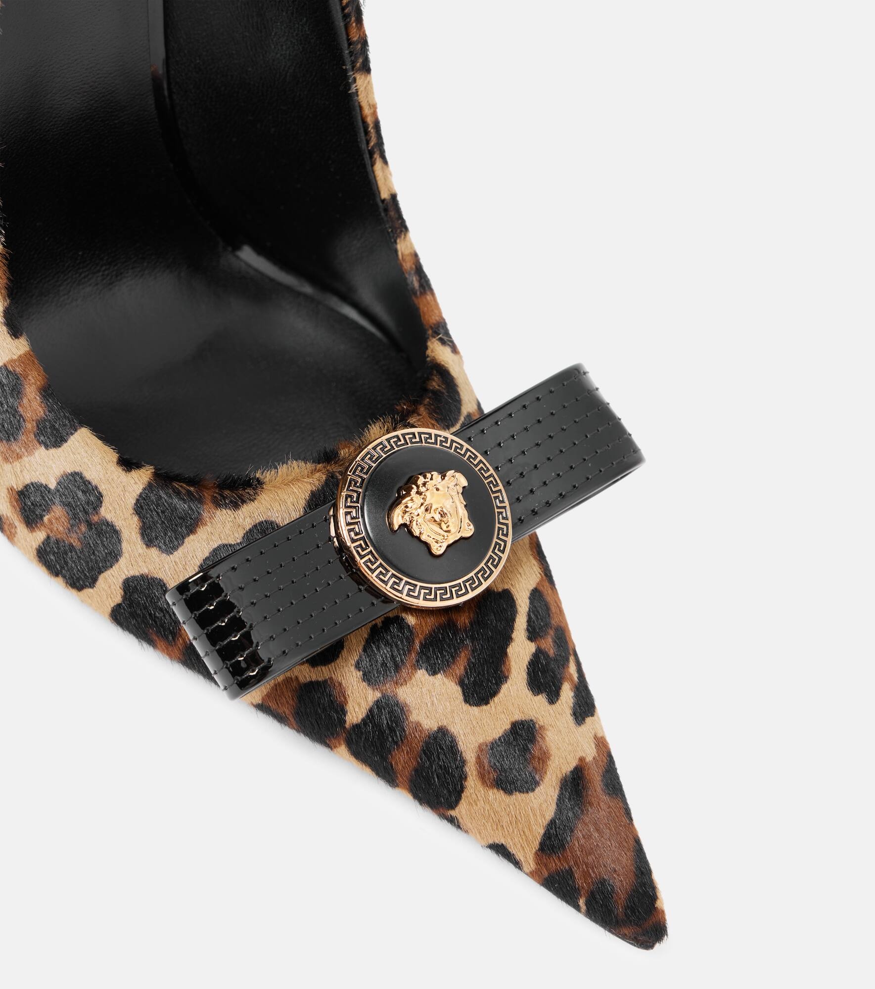 La Medusa animal-print calf hair pumps - 5