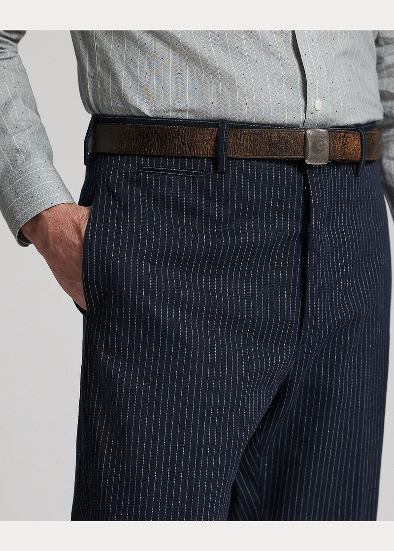 Slim Striped Herringbone Suit Trouser 5